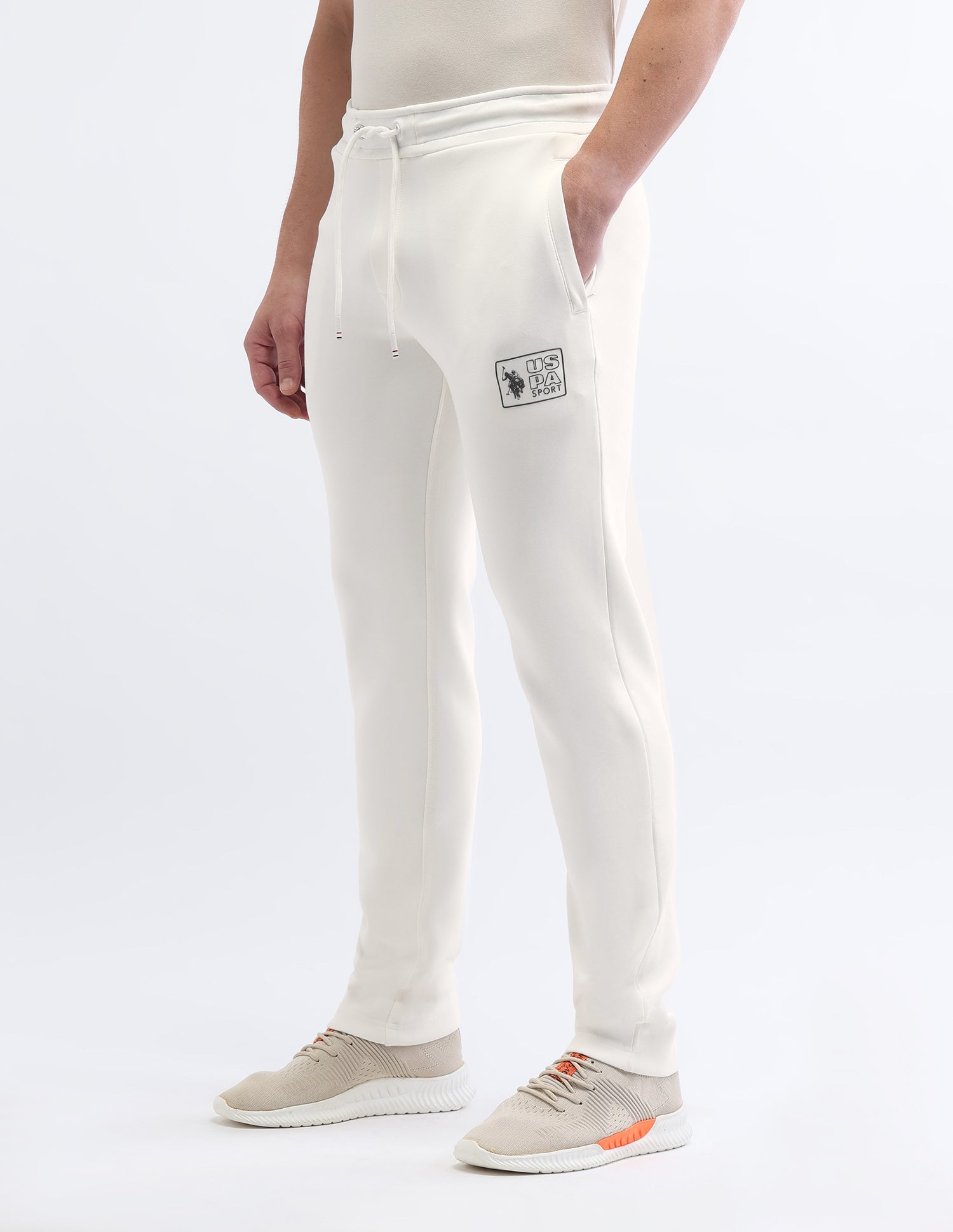 Slim Fit Space Dust Track Pants White - U.S. POLO ASSN. | Large