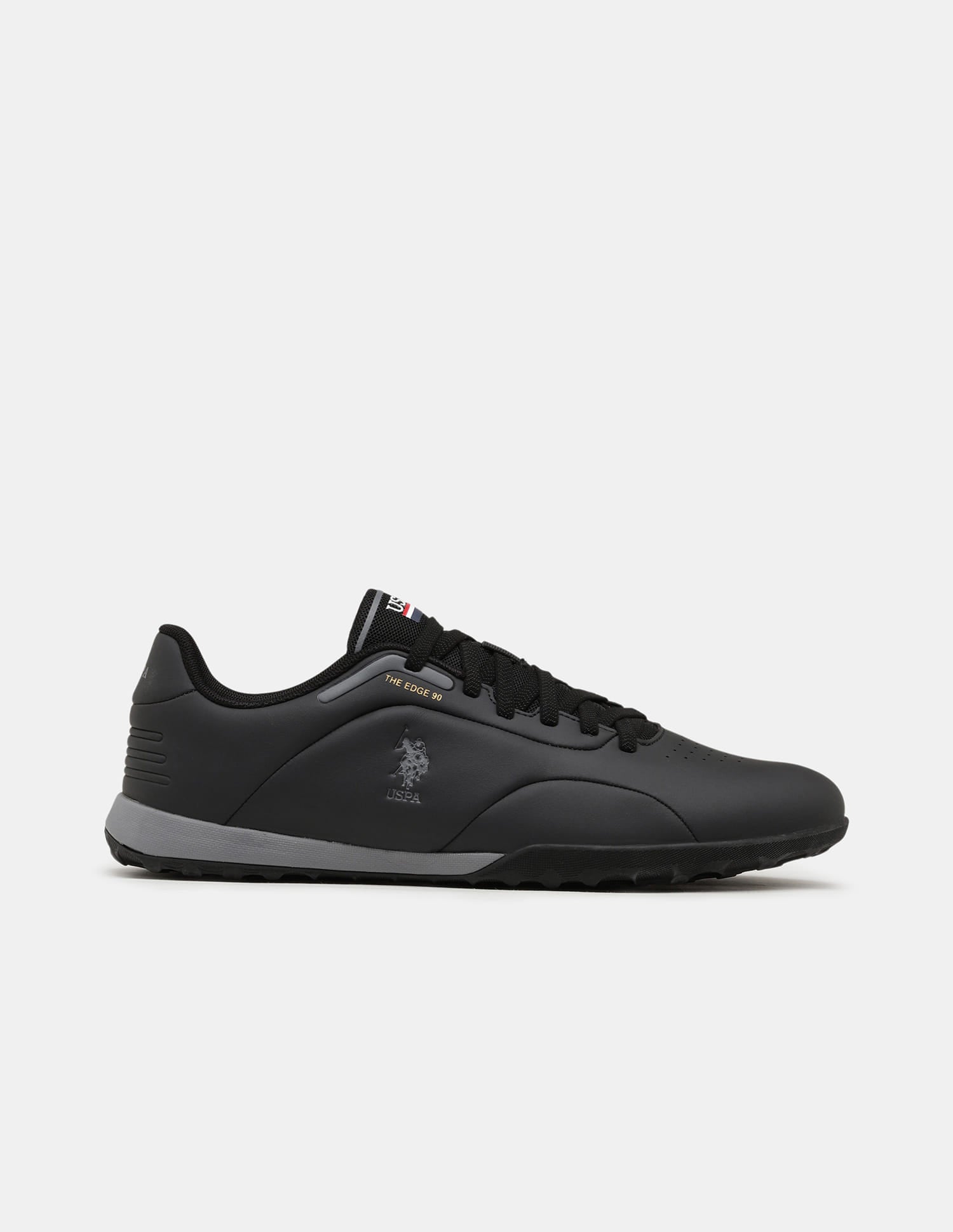 Round Toe Lace Ups The Edge 90 Sneakers Black - U.S. Polo Assn. India | Large