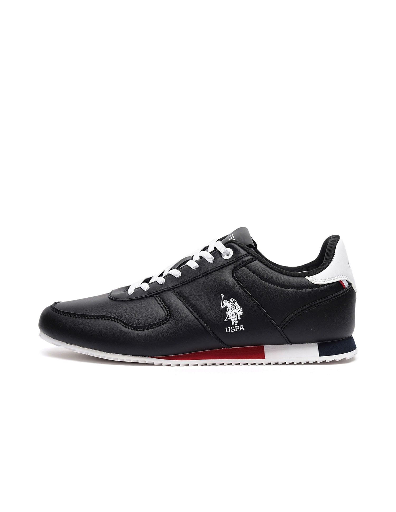 Men Sorrento 3.0 Black Retro Sneakers Black - U.S. Polo Assn. India | Large