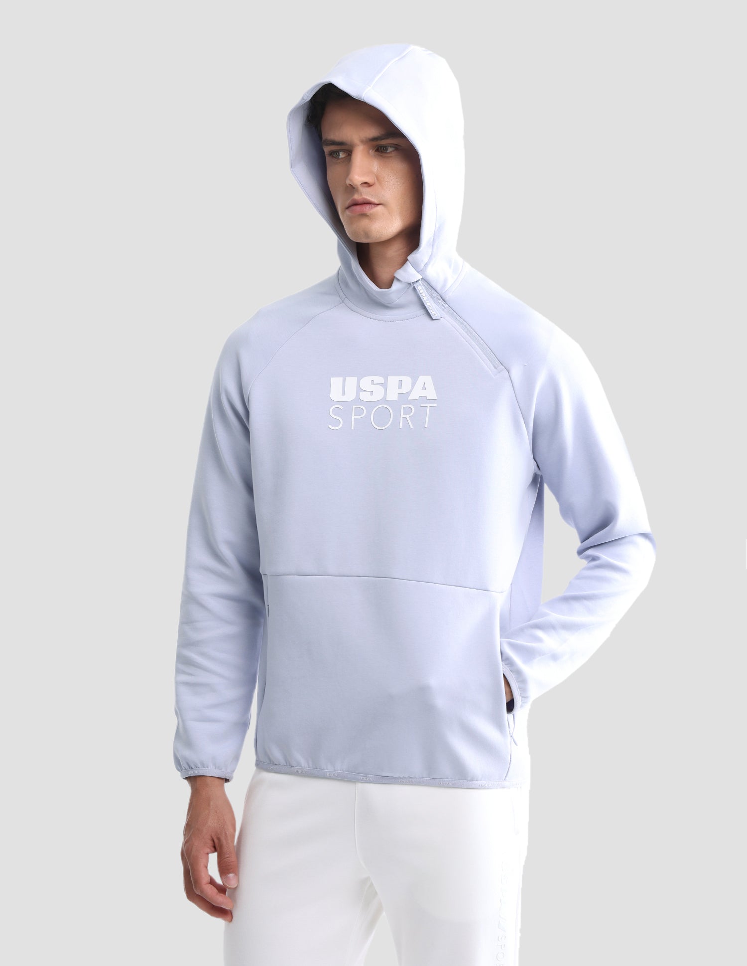 Regular Fit Solid Active Sweatshirt Purple - U.S. Polo Assn. India | Large