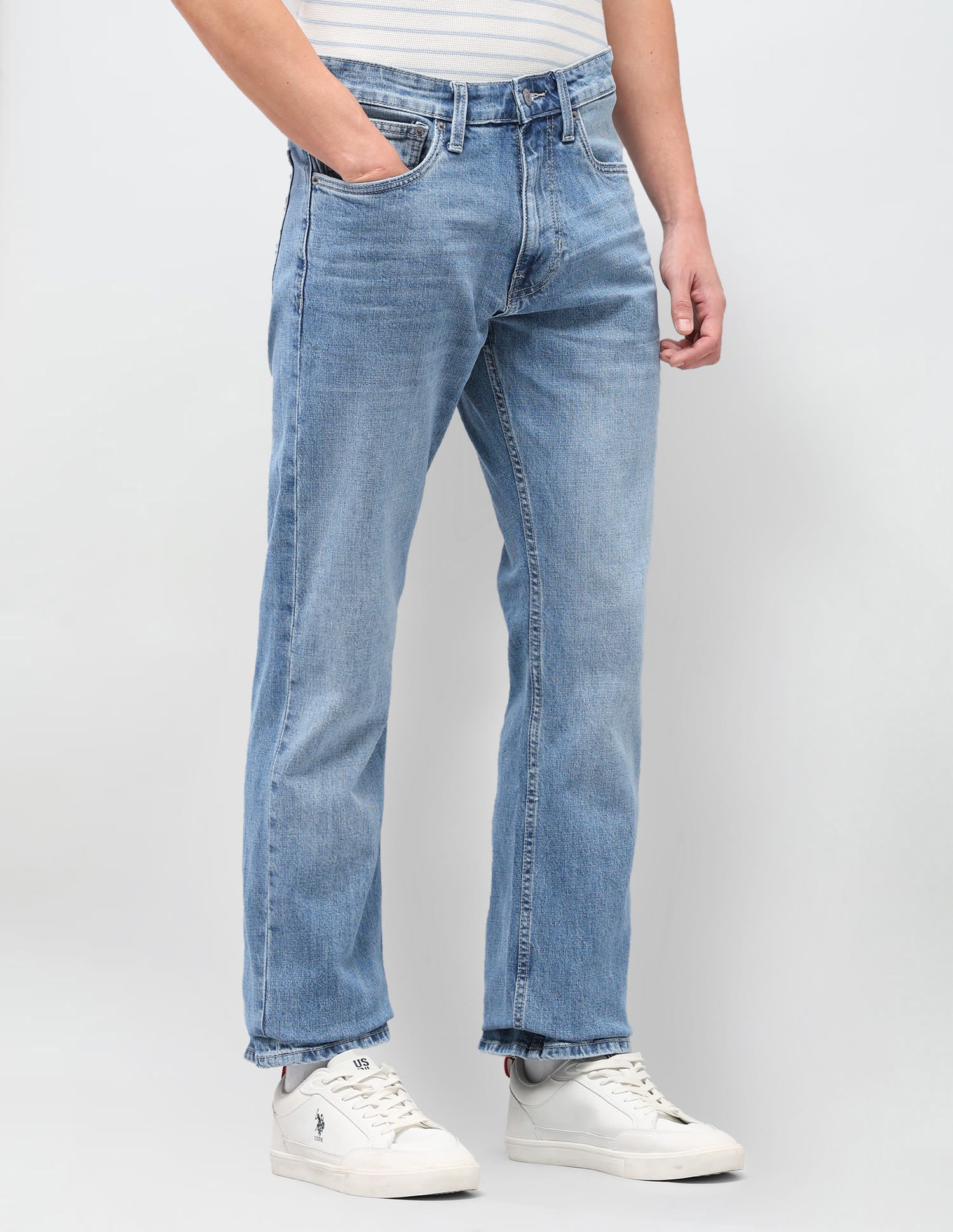 Solid Bootcut Jeans Blue - U.S. Polo Assn. India | Large