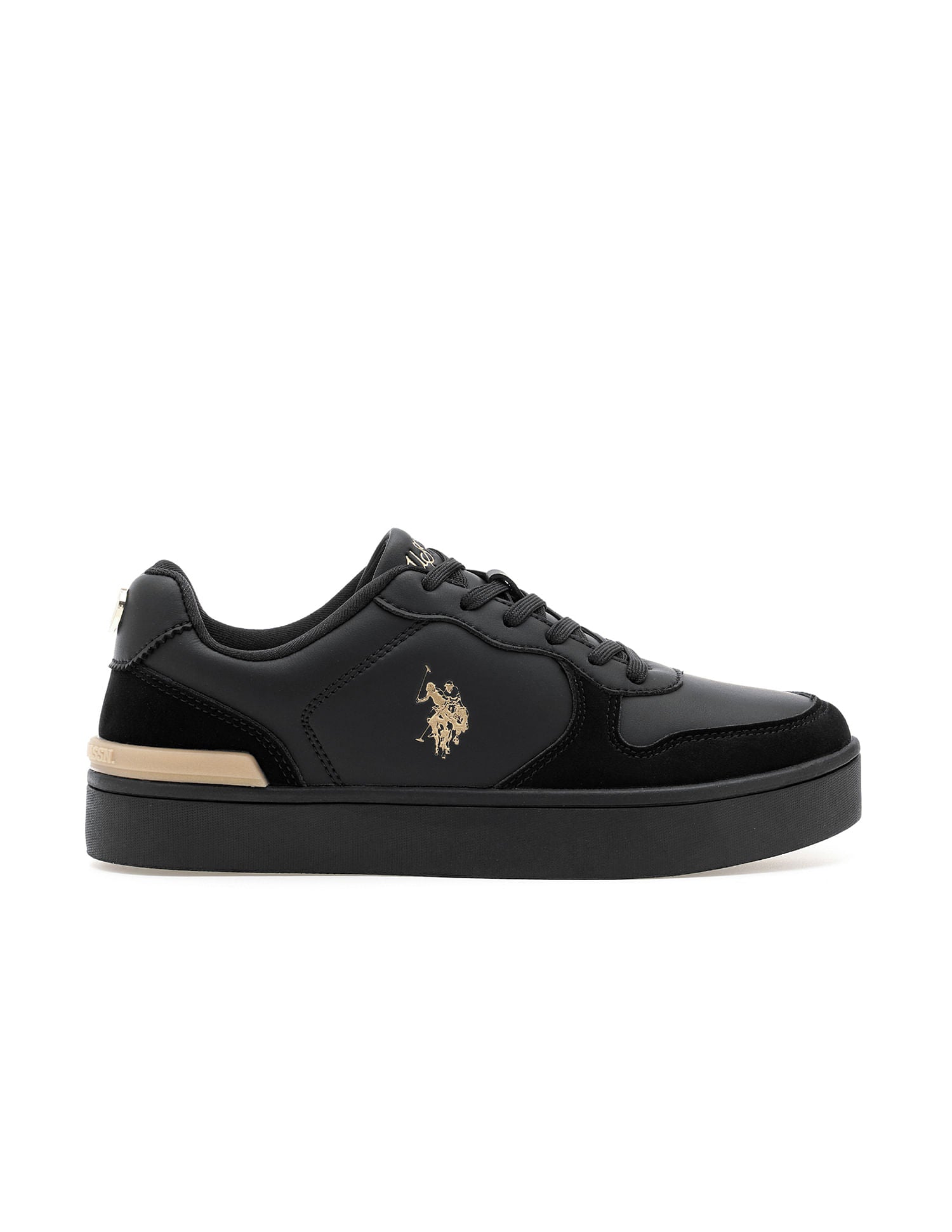 Women Textured Ingrid Sneakers Black - U.S. POLO ASSN. | Large