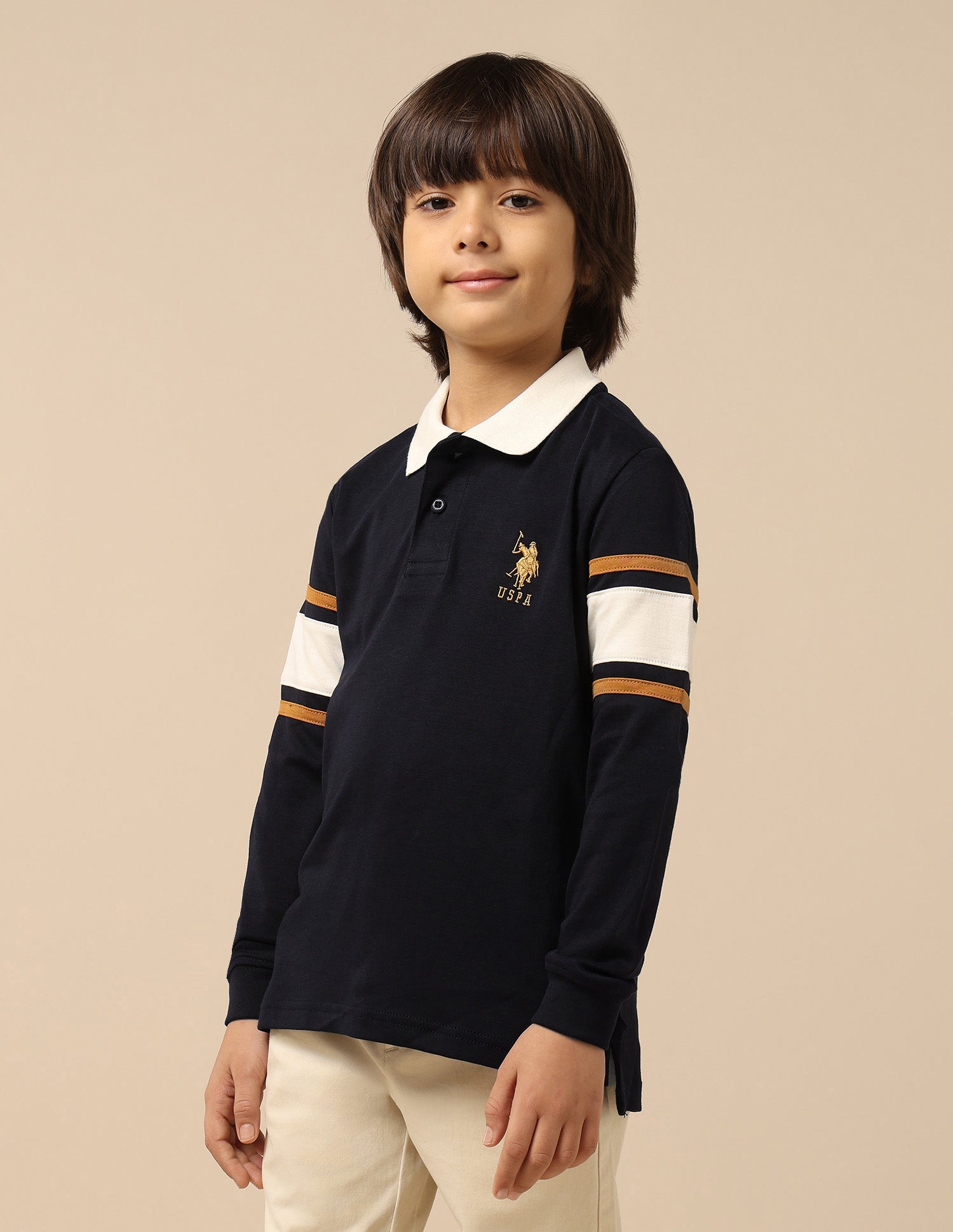 Boys Brand Embroidered Regular Fit Polo Shirt Navy - U.S. POLO ASSN. | Large