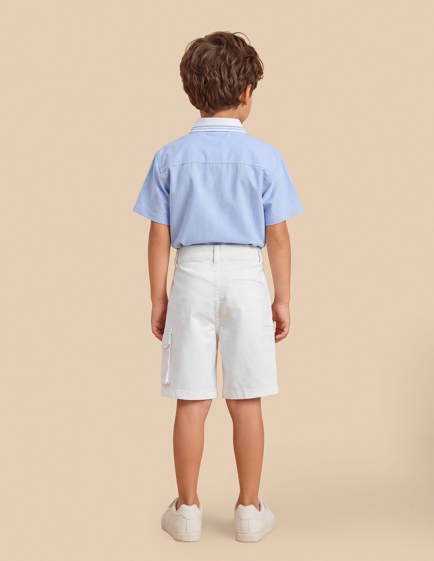 Solid Relaxed Fit Cargo Shorts White - U.S. Polo Assn. India | Large
