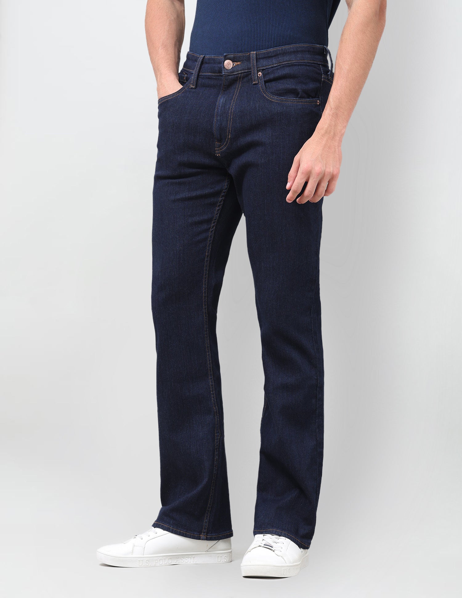 Connor Bootcut Fit Blue Jeans Dark Indigo - U.S. Polo Assn. India | Large