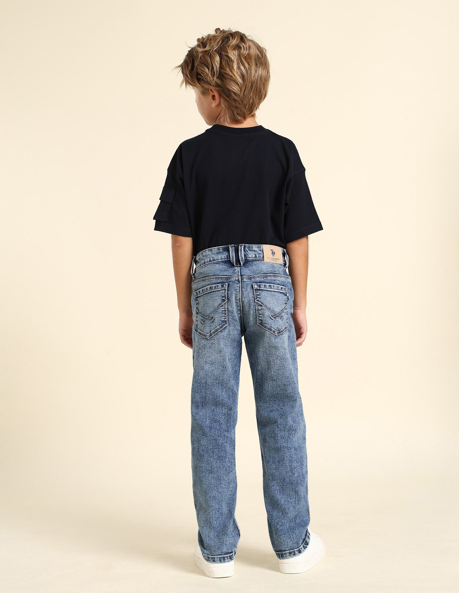 Boys Relaxed Fit Blue Jeans Light Blue - U.S. POLO ASSN. | Large