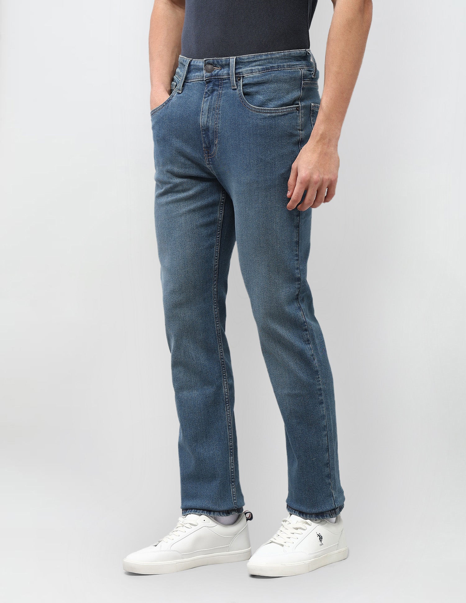 Mid Rise Bootcut Fit Jeans Black - U.S. Polo Assn. India | Large