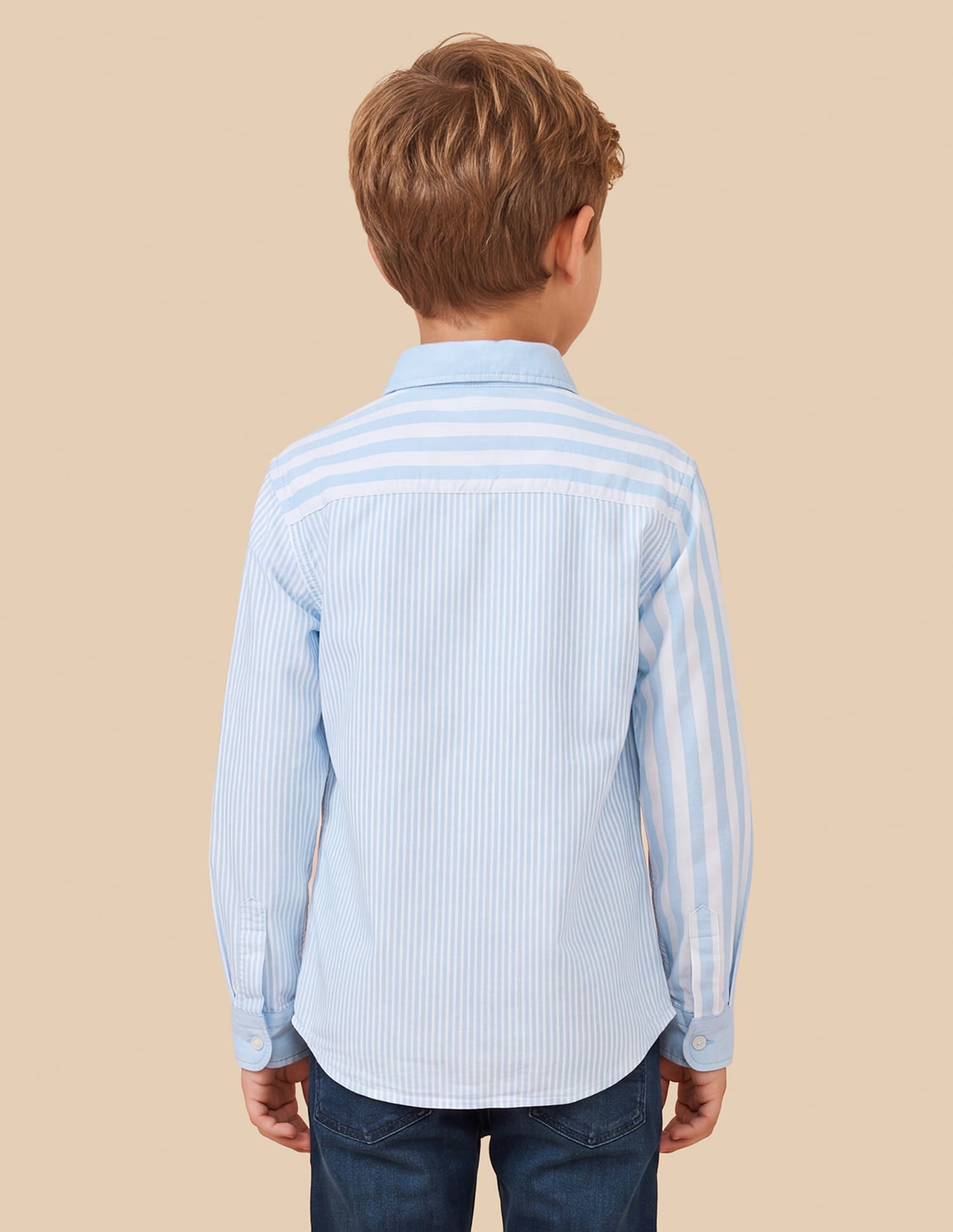 Vertical Striped Regular Fit Shirt Blue - U.S. Polo Assn. India | Large