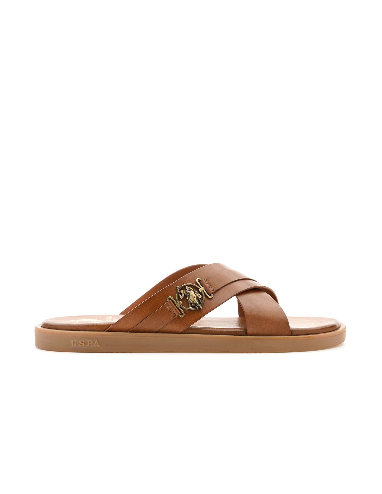 Men Strap Fran Sandals Brown - U.S. Polo Assn. India | Large