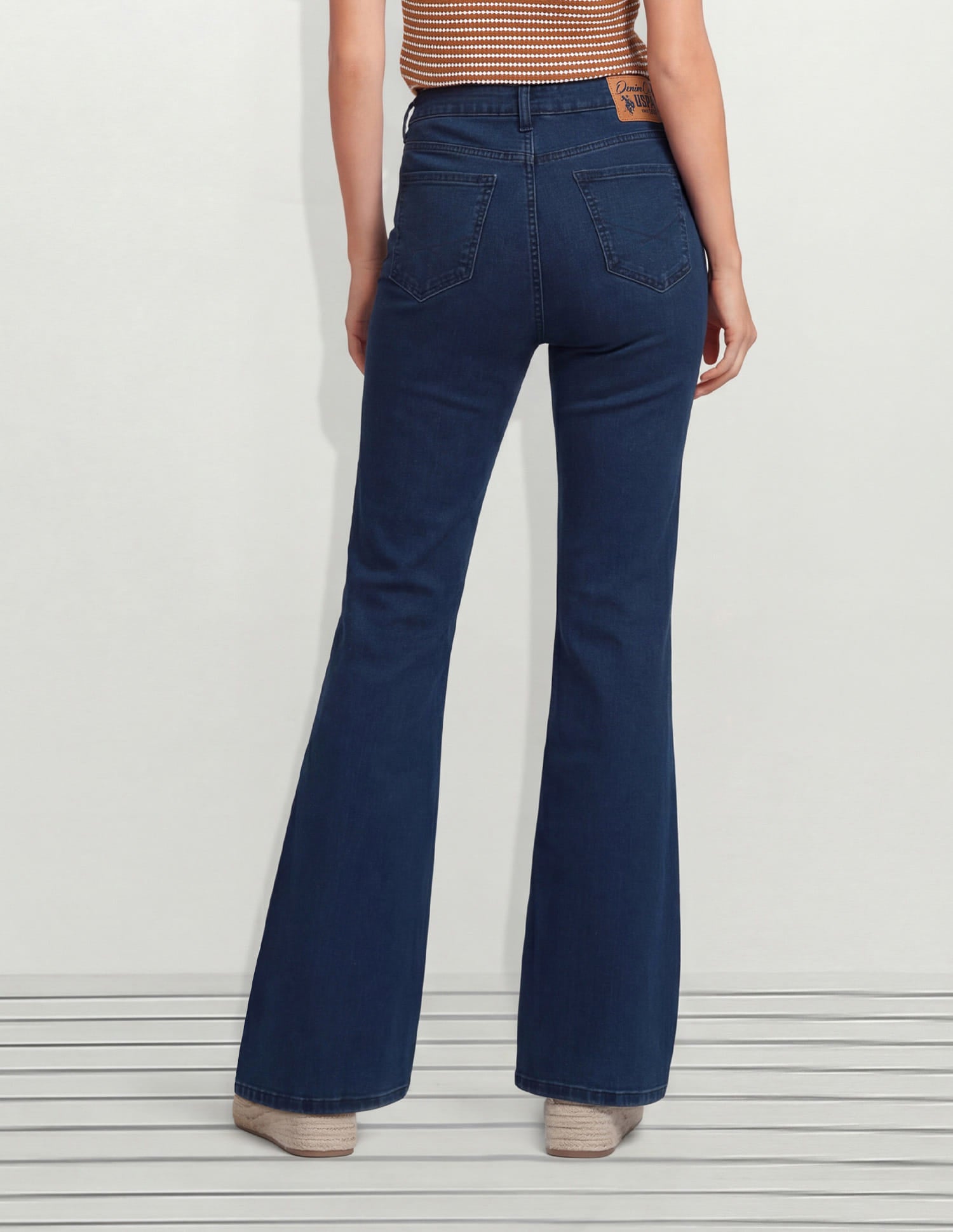 High Rise Flared Fit Jeans Blue - U.S. Polo Assn. India | Large
