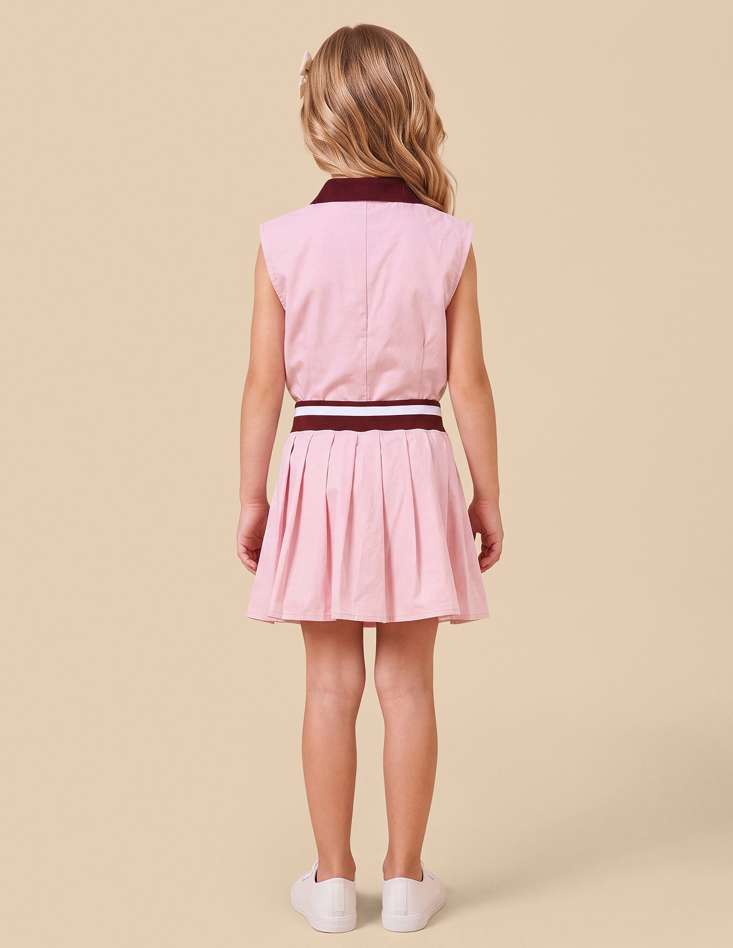 Solid Relaxed Fit Pleated Skirt Pink - U.S. Polo Assn. India | Large