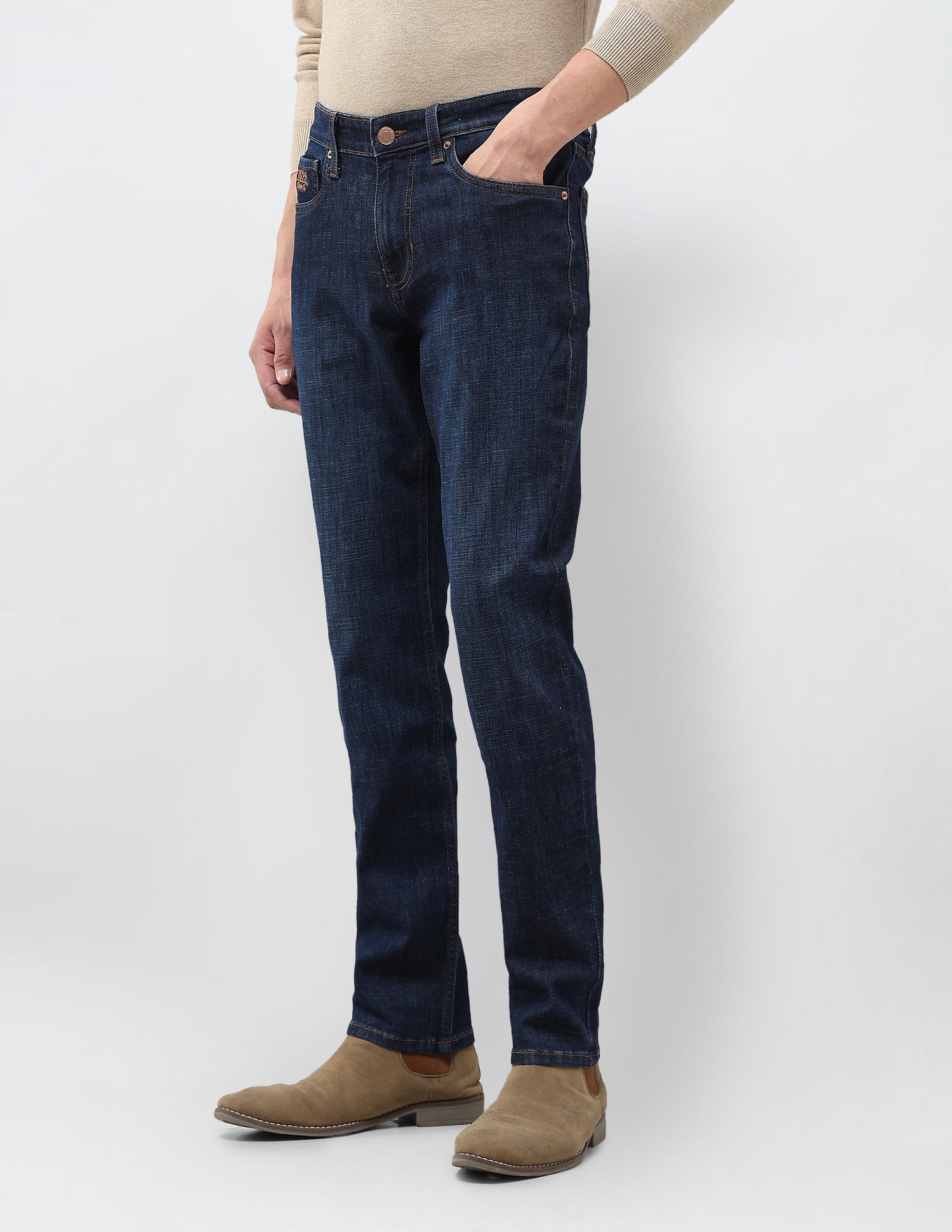 Brandon Slim Tapered Fit Blue Jeans Dark Blue - U.S. POLO ASSN. | Large