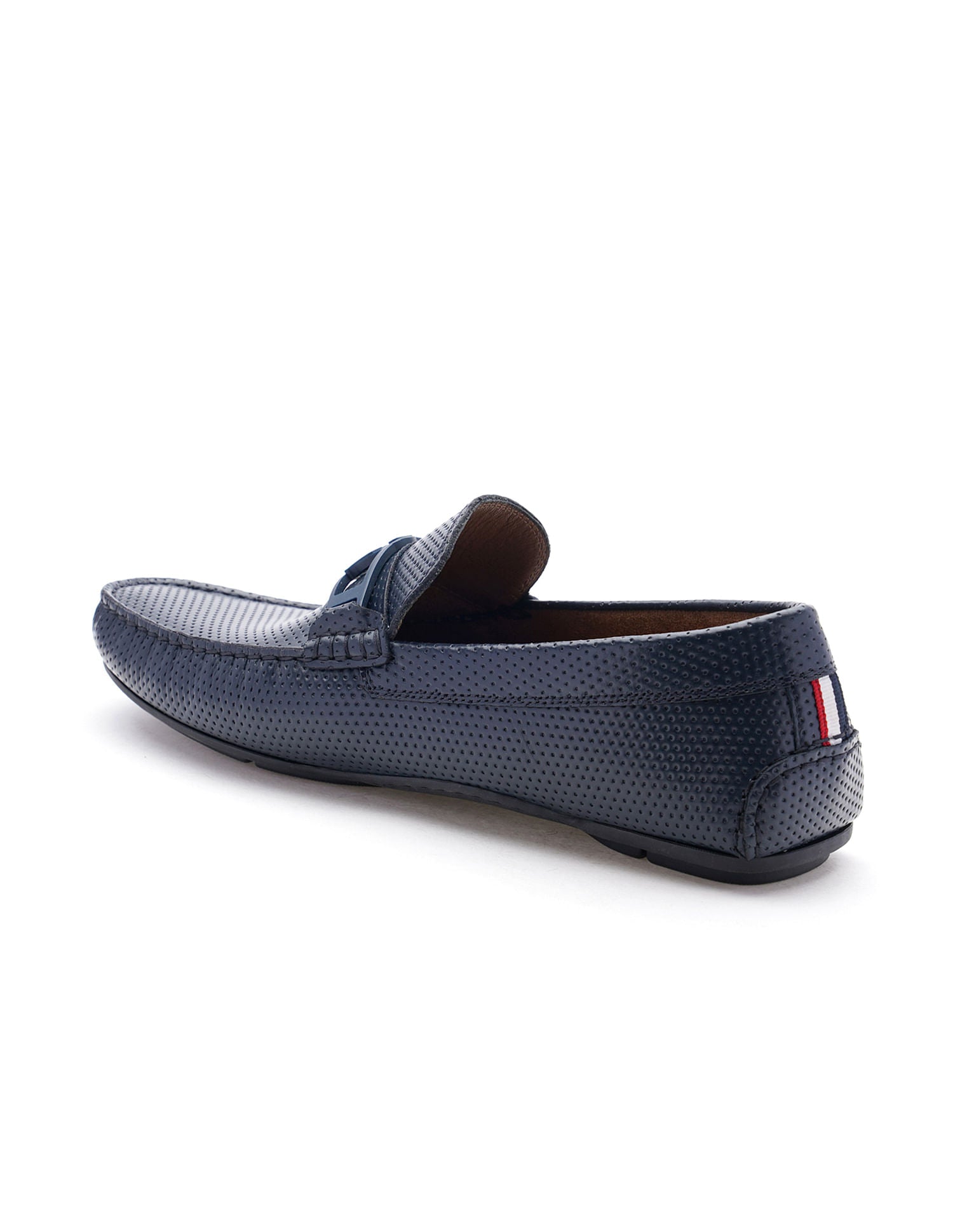 Men Perforated Leather Merren Loafers Navy - U.S. Polo Assn. India | Large