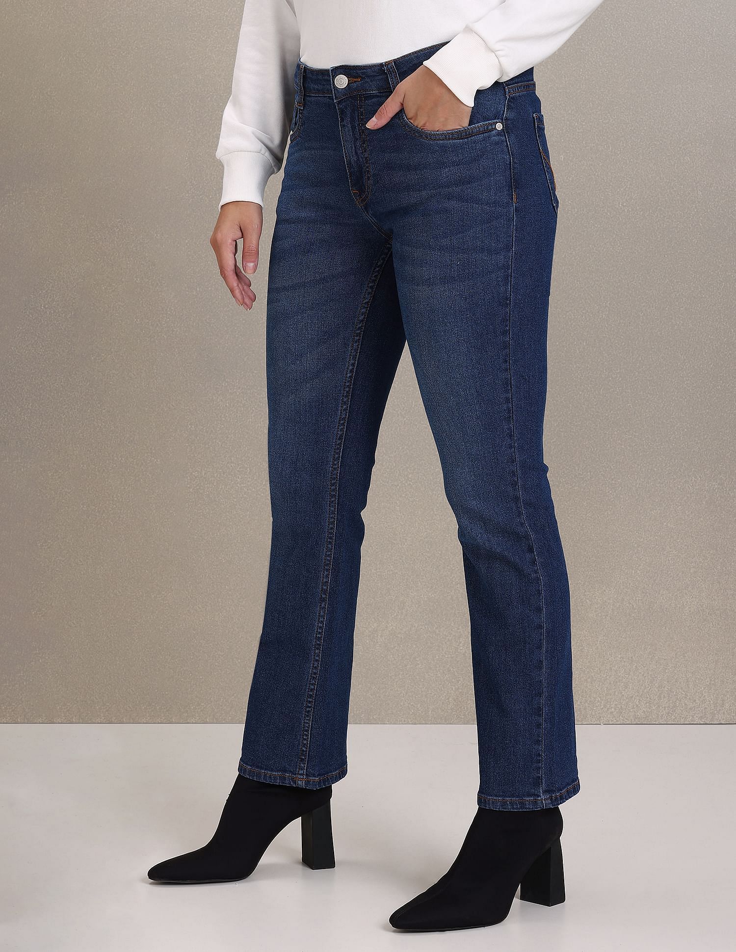 Stone Wash Straight Fit Jeans Blue - U.S. Polo Assn. India | Large