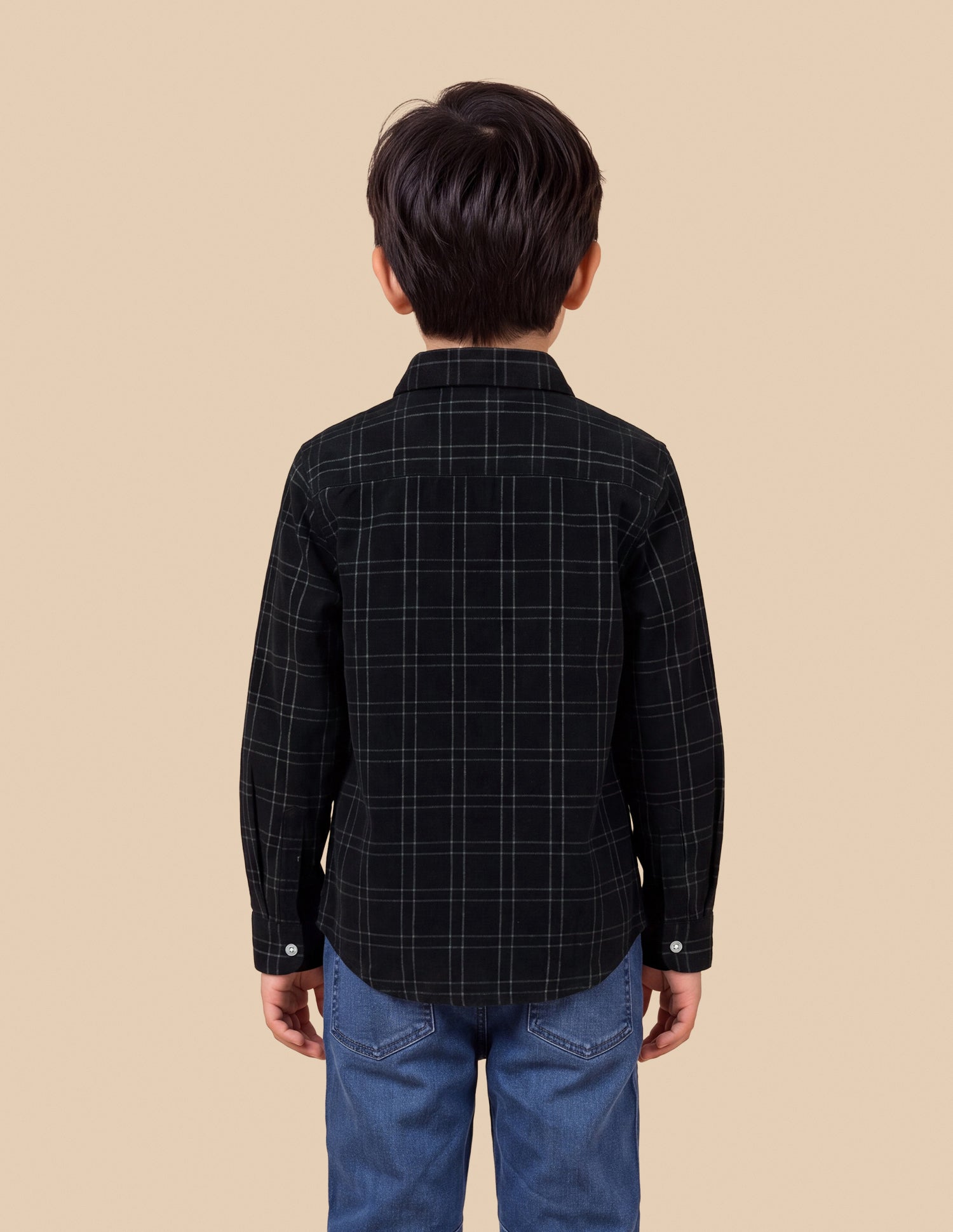 Grid Tattersall Checked Corduroy Shirt Black - U.S. Polo Assn. India | Large