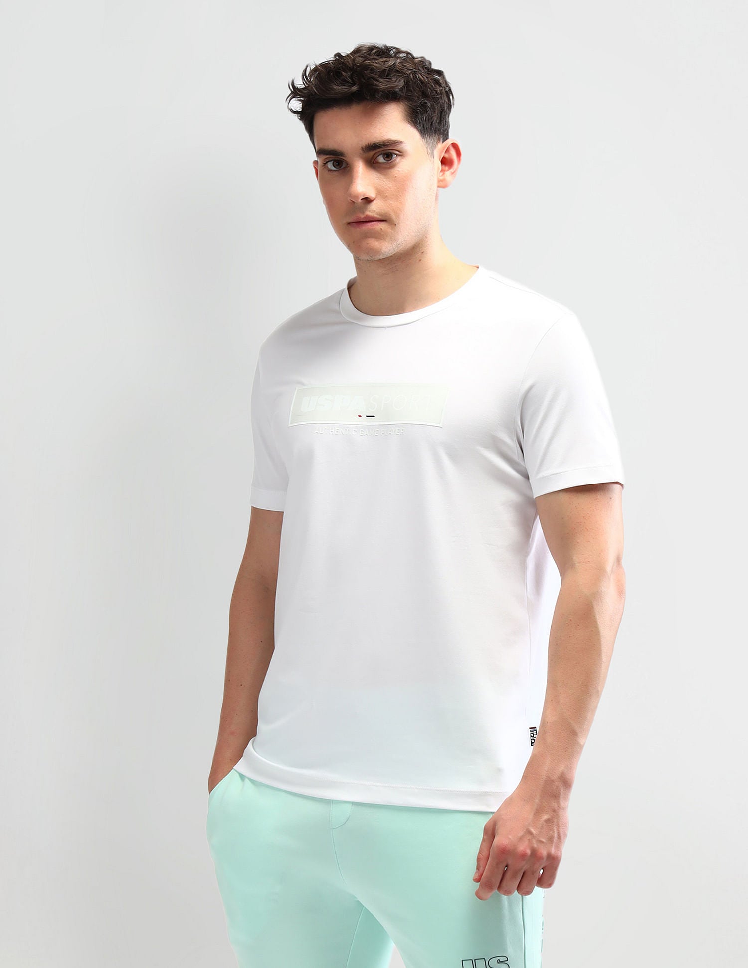 Slim Fit Solid T-Shirt White - U.S. Polo Assn. India | Large