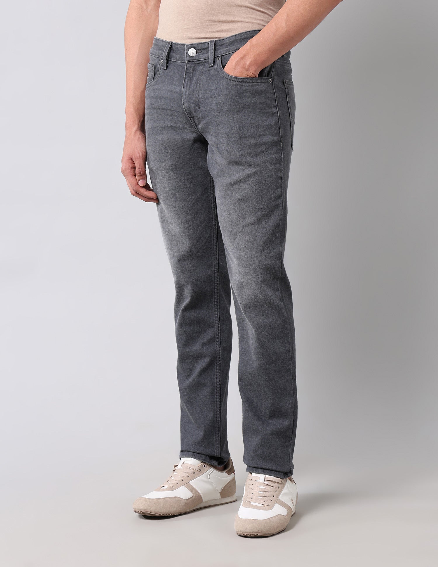 Brandon Slim Tapered Fit Grey Jeans Grey - U.S. POLO ASSN. | Large