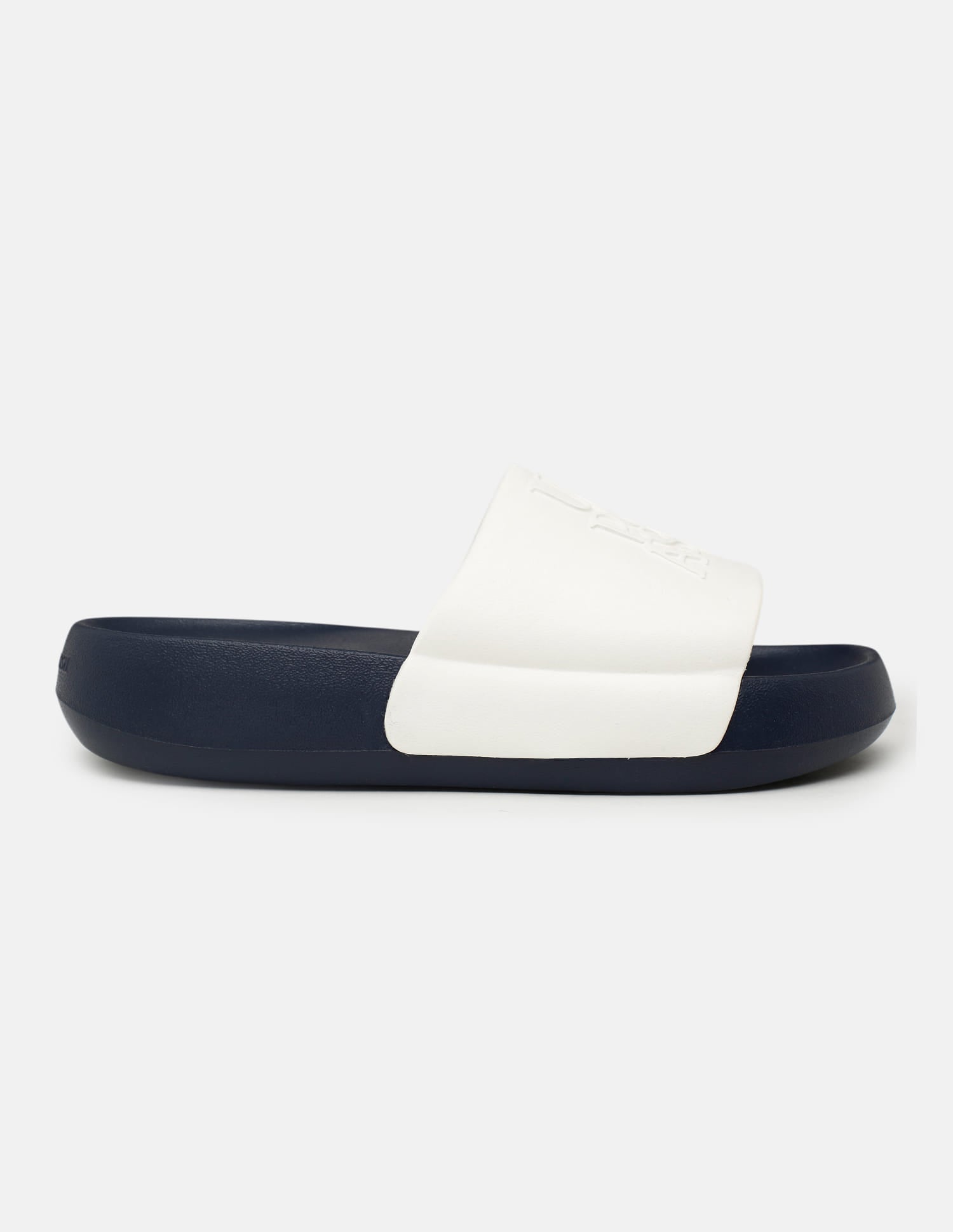 Men Brand Embossed Luna Sliders Navy - U.S. Polo Assn. India | Large
