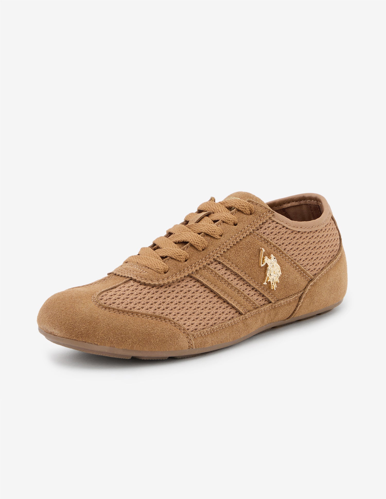 Textured Liorane Suede Sneakers Tan - U.S. Polo Assn. India | Large