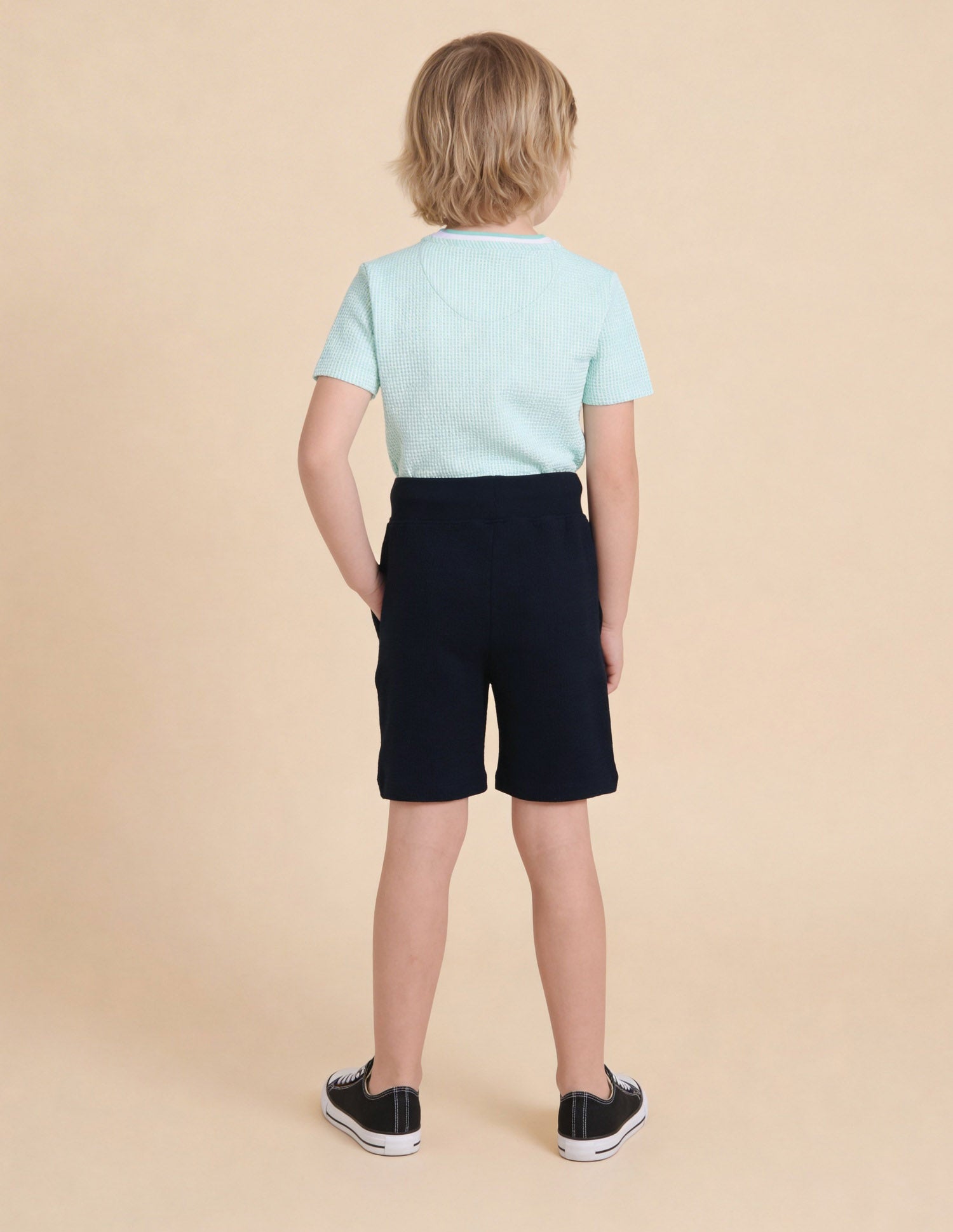 Solid Regular Fit Shorts Navy - U.S. Polo Assn. India | Large