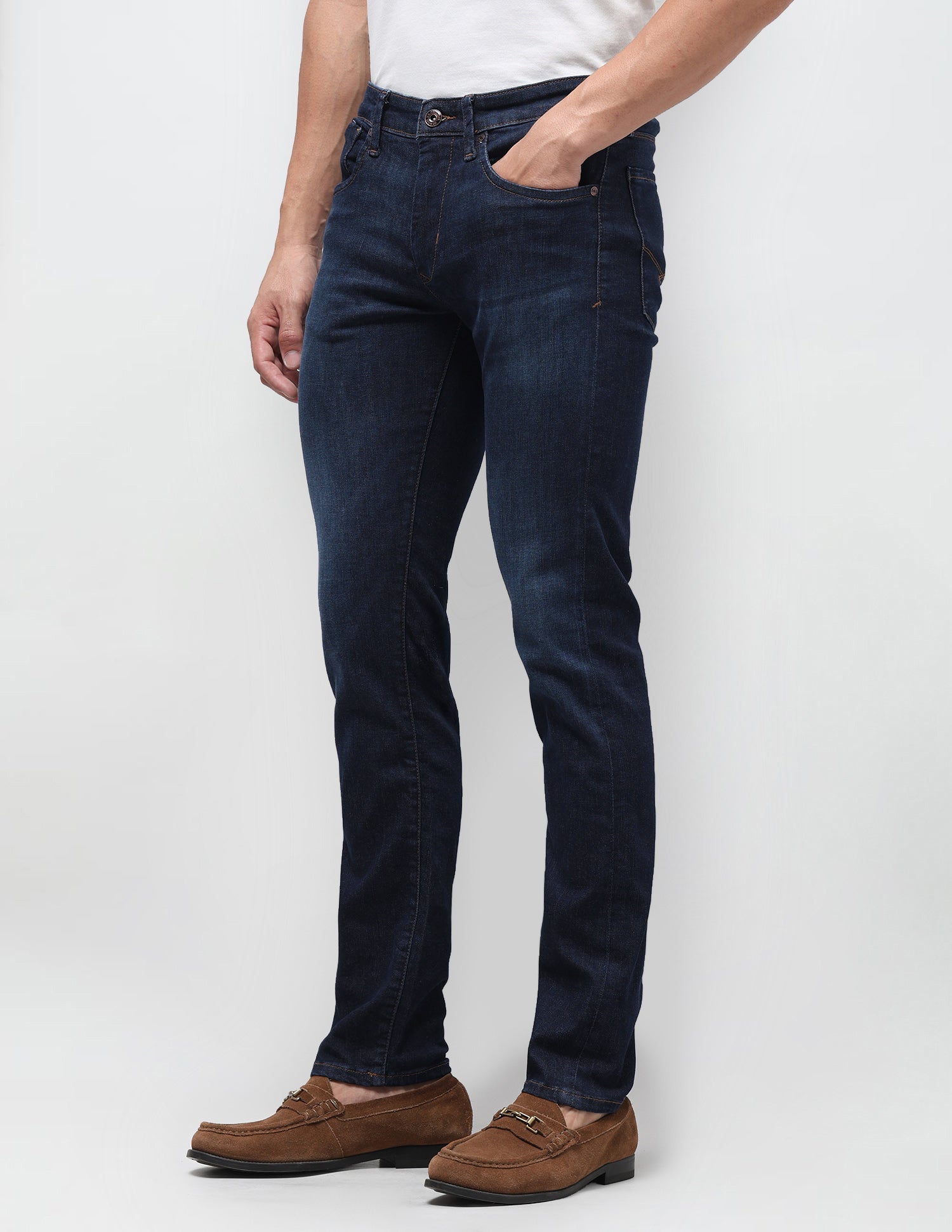 Regallo Skinny Fit Blue Jeans Dark Blue - U.S. Polo Assn. India | Large