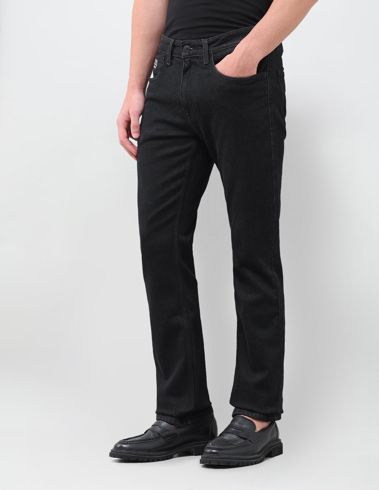 Harold Slim Straight Fit Black Jeans Black - U.S. Polo Assn. India | Large