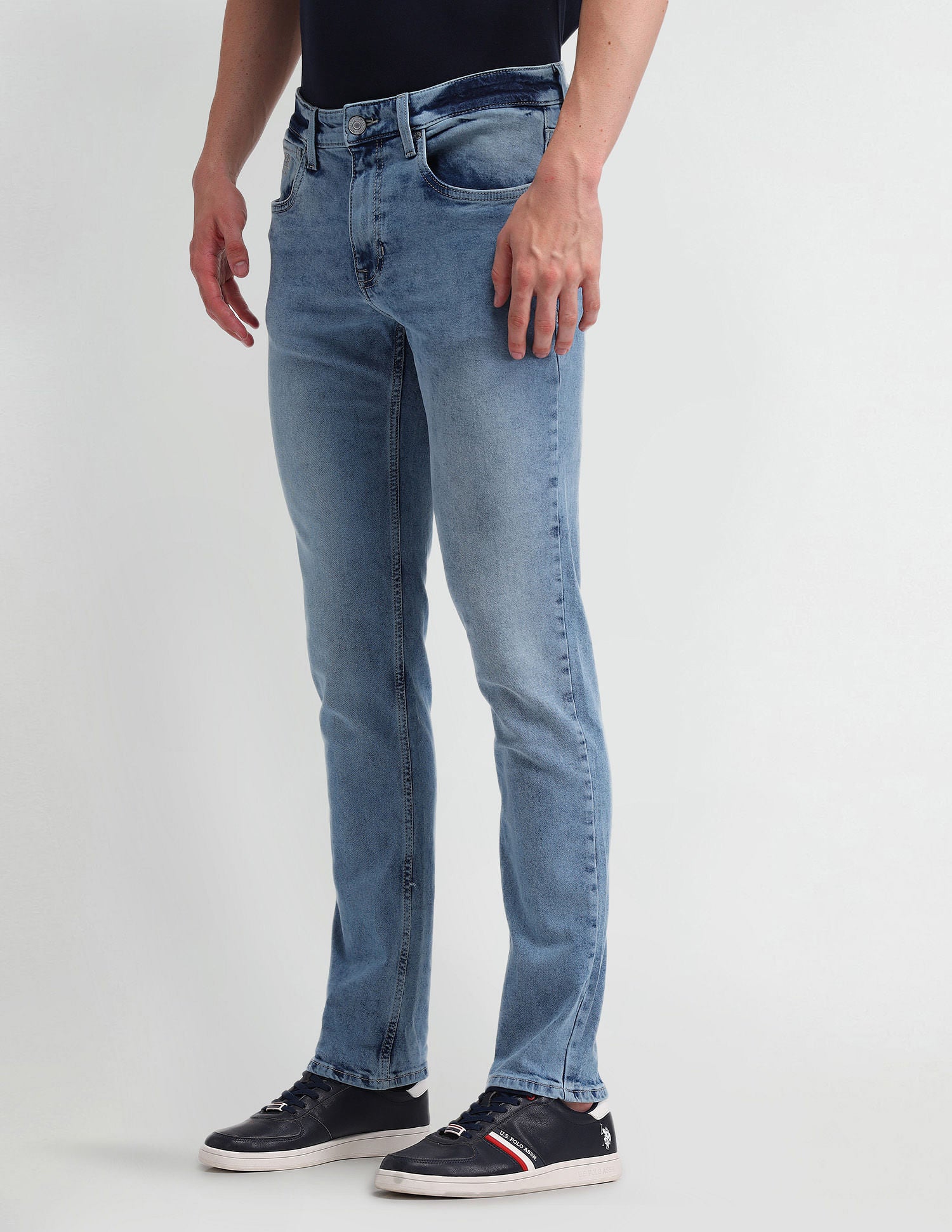 Brandon Slim Tapered Blue Jeans Blue - U.S. Polo Assn. India | Large