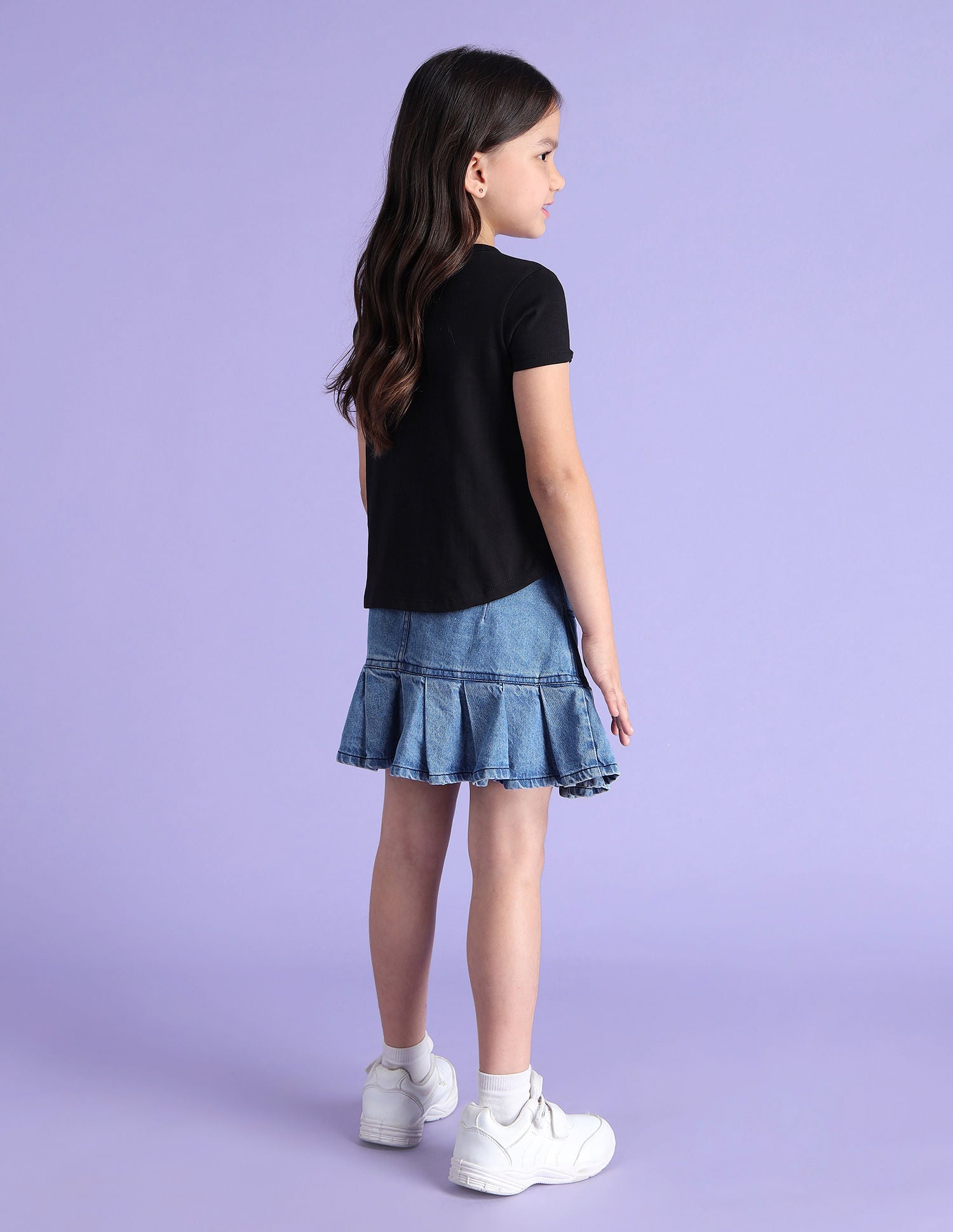 Girls Embellished Cotton T-Shirt Black - U.S. POLO ASSN. | Large