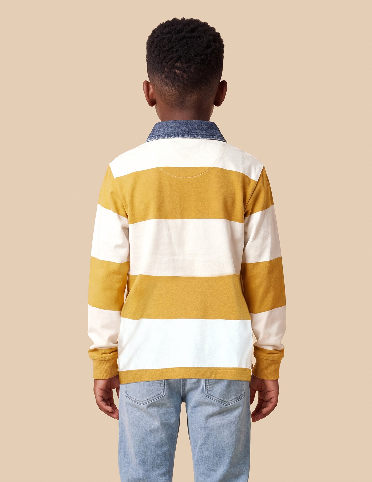 Horizontal Striped Regular Fit Polo Shirt Mustard - U.S. Polo Assn. India | Large