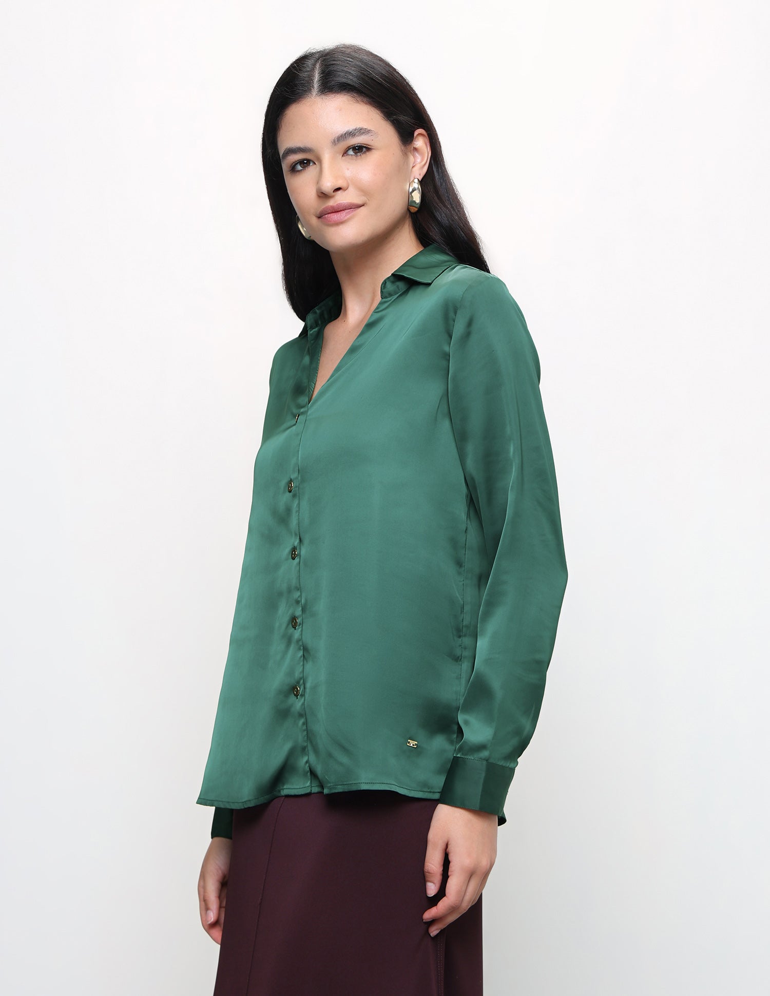 Solid Relaxed Fit Shirt Green - U.S. Polo Assn. India | Large
