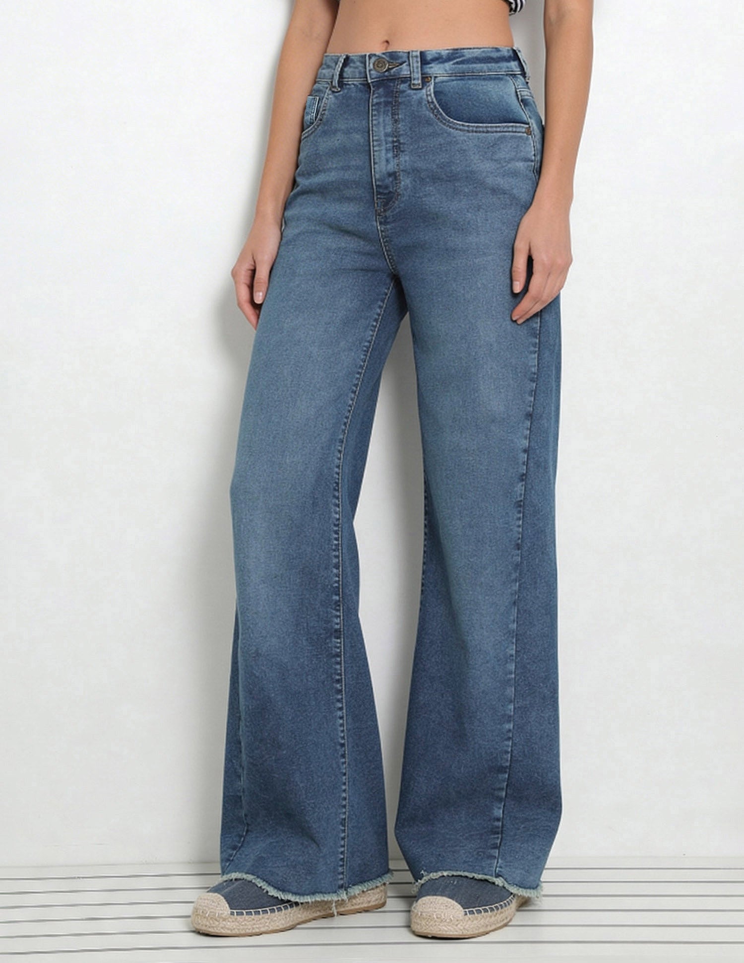High Rise Baggy Fit Jeans Blue - U.S. Polo Assn. India | Large