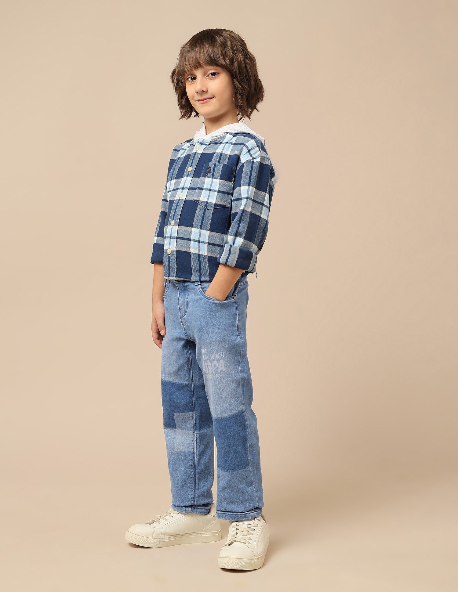 Boys Stone Washed Relaxed Fit Jeans Blue - U.S. POLO ASSN. | Large