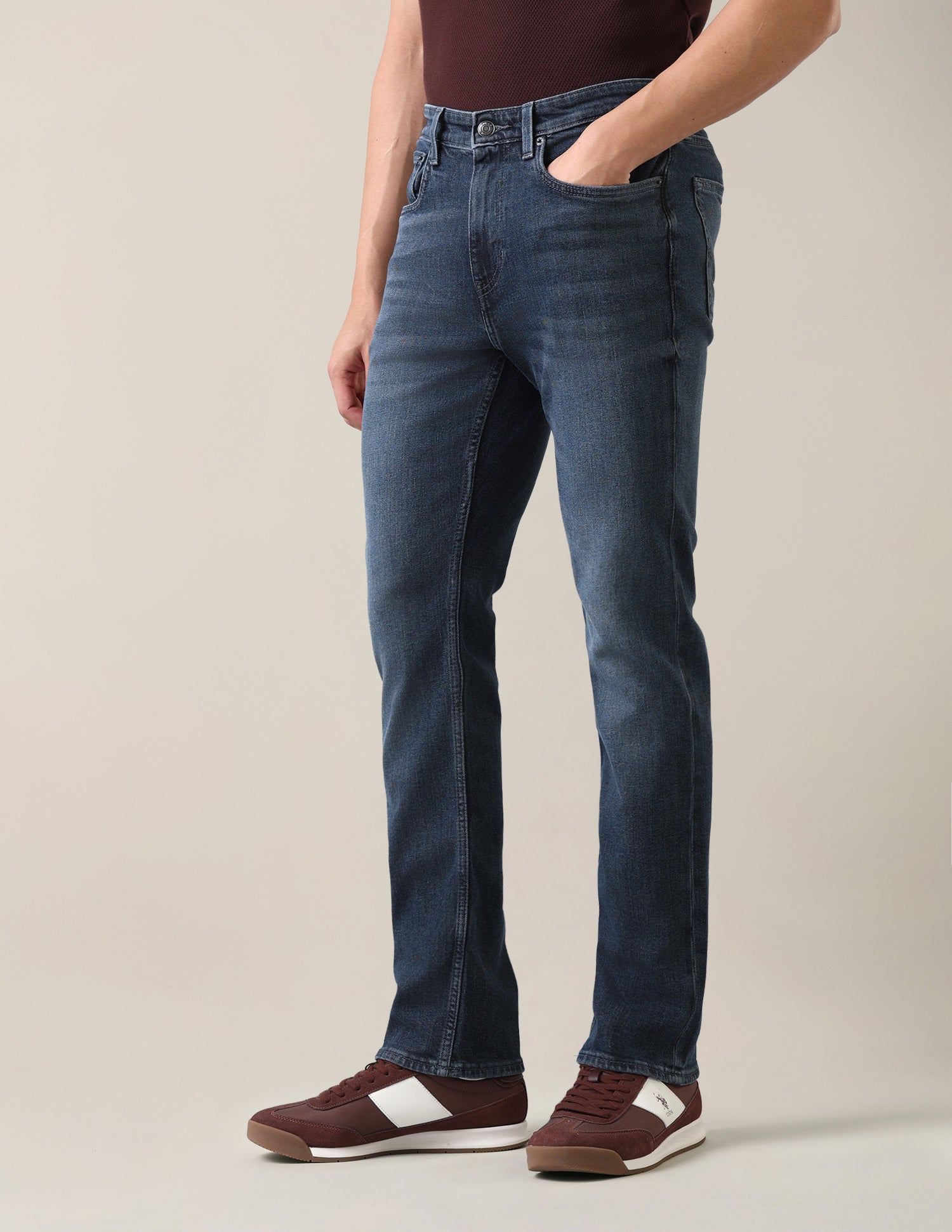 Harold Slim Straight Fit Blue Jeans Dark Blue - U.S. Polo Assn. India | Large
