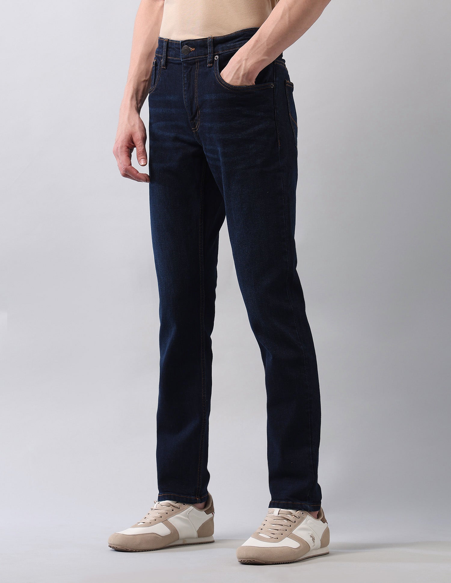 Brandon Slim Tapered Fit Blue Jeans Blue - U.S. POLO ASSN. | Large