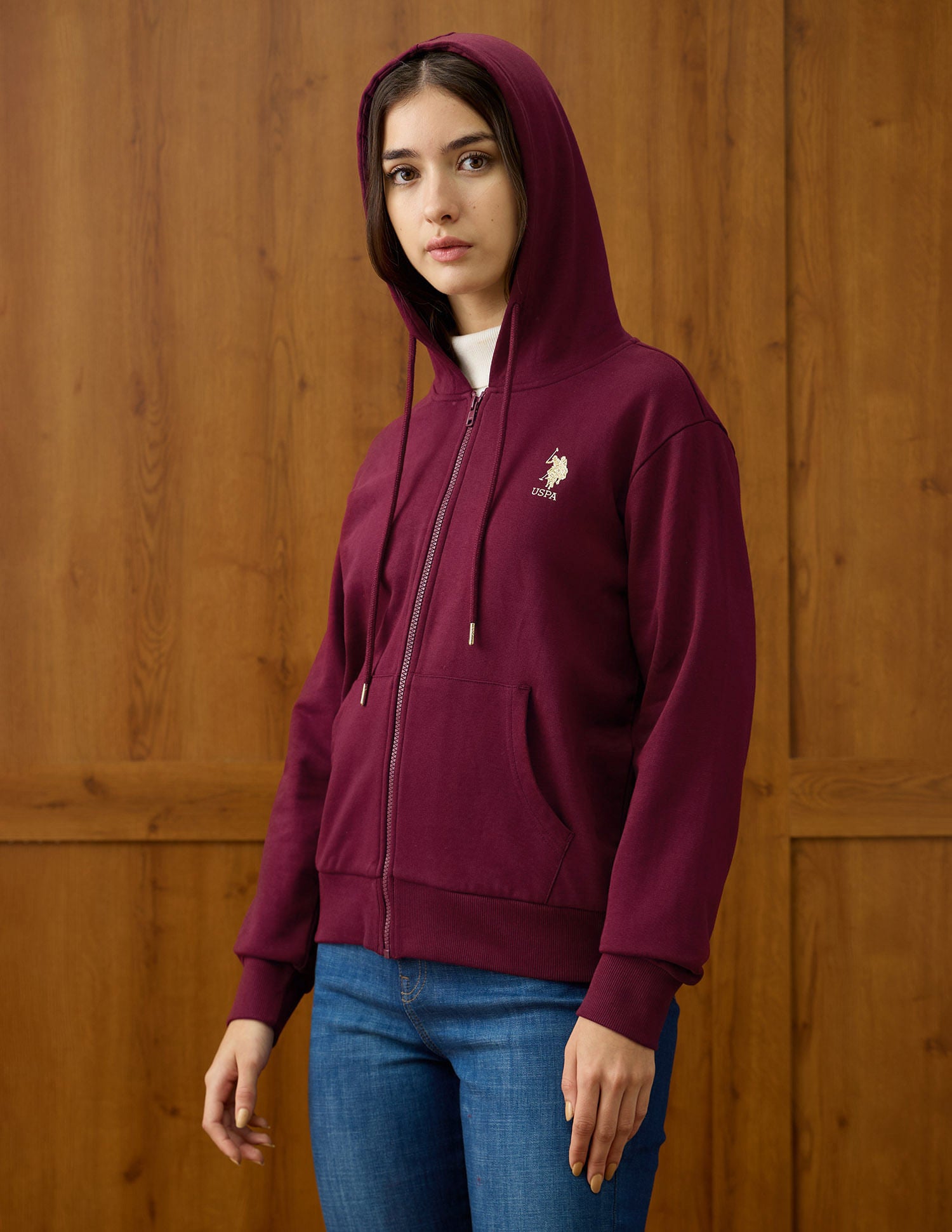 Regular Fit Solid Sweatshirt Red - U.S. POLO ASSN. | Large