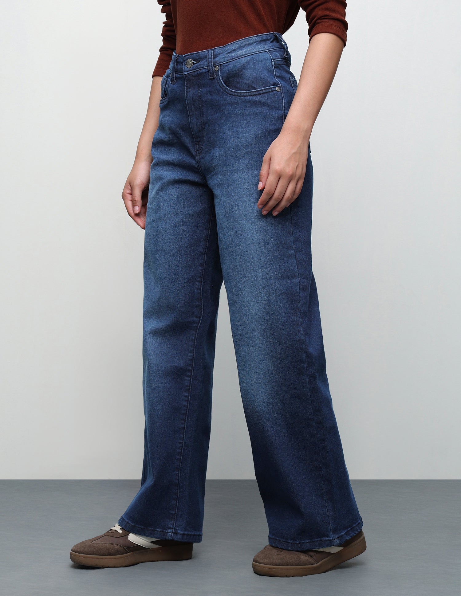 Flared Fit Blue Jeans Blue - U.S. Polo Assn. India | Large