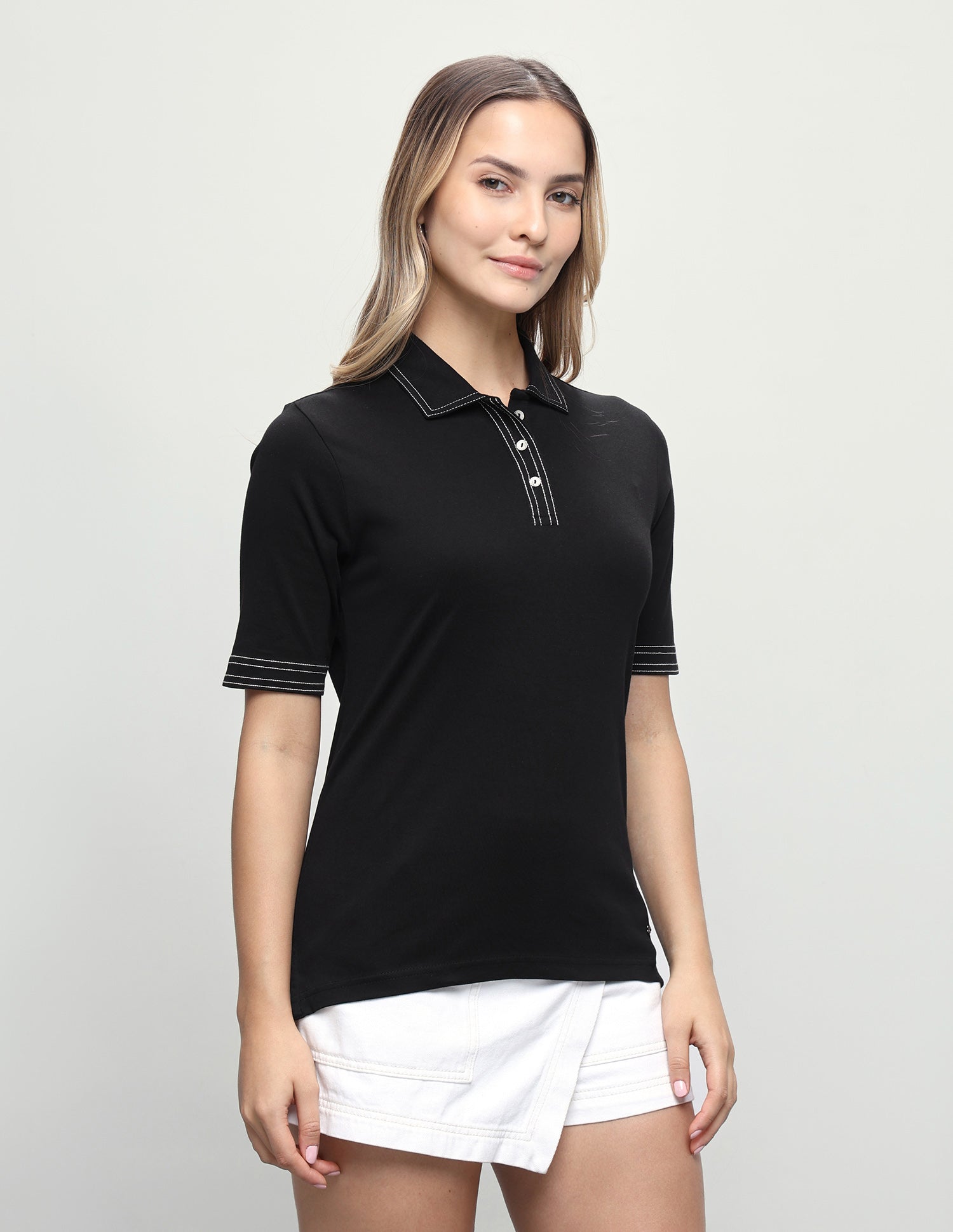 Solid Regular Fit Polo Shirt Black - U.S. Polo Assn. India | Large