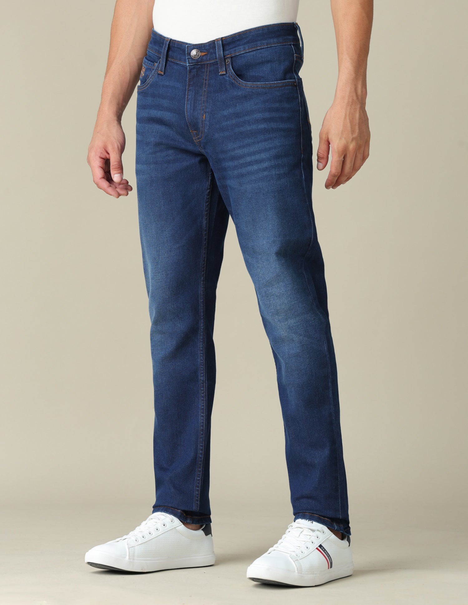 Brandon Slim Tapered Fit Blue Jeans Dark Indigo - U.S. POLO ASSN. | Large