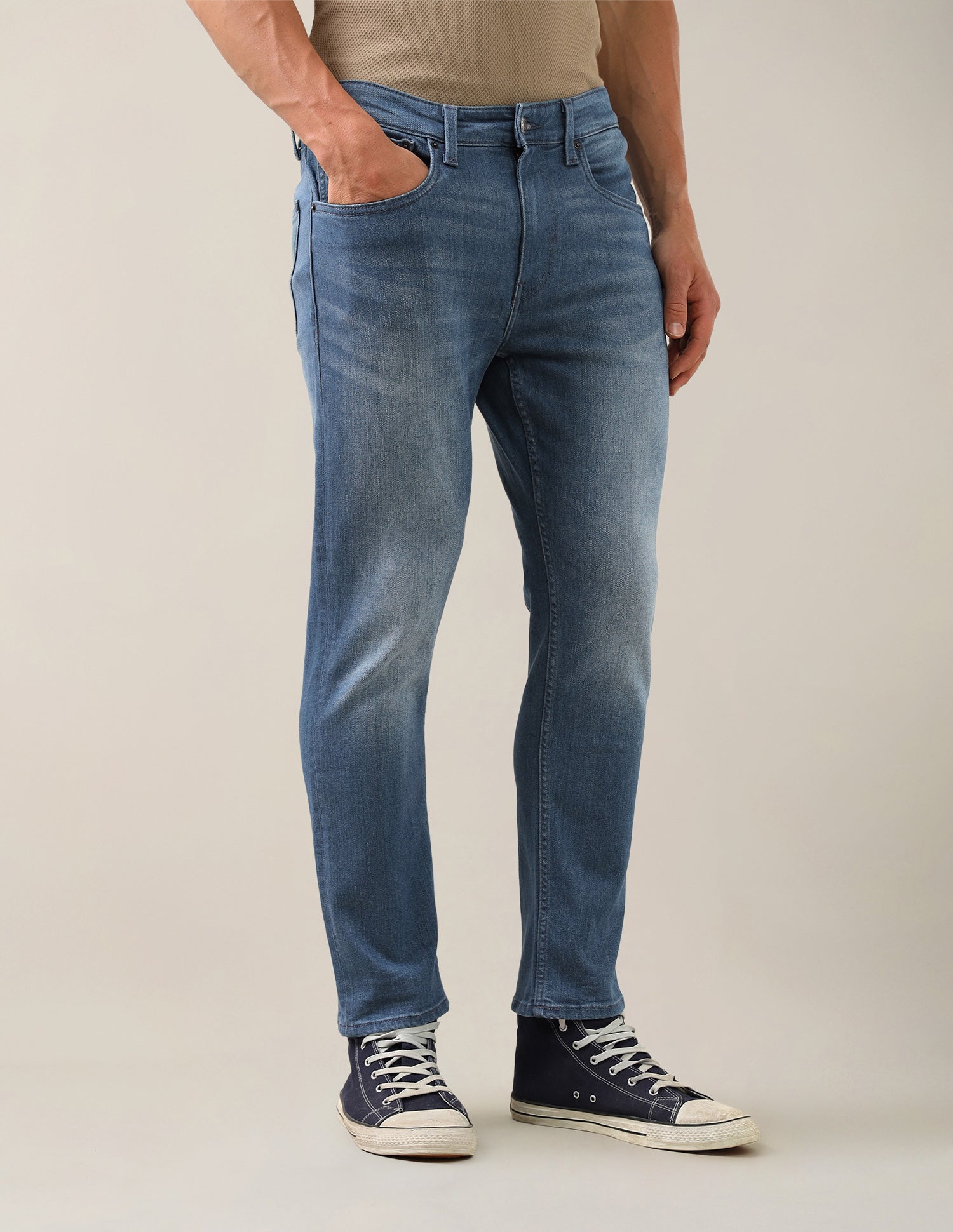 Cole Comfort Cropped Fit Blue Jeans Light Blue - U.S. Polo Assn. India | Large