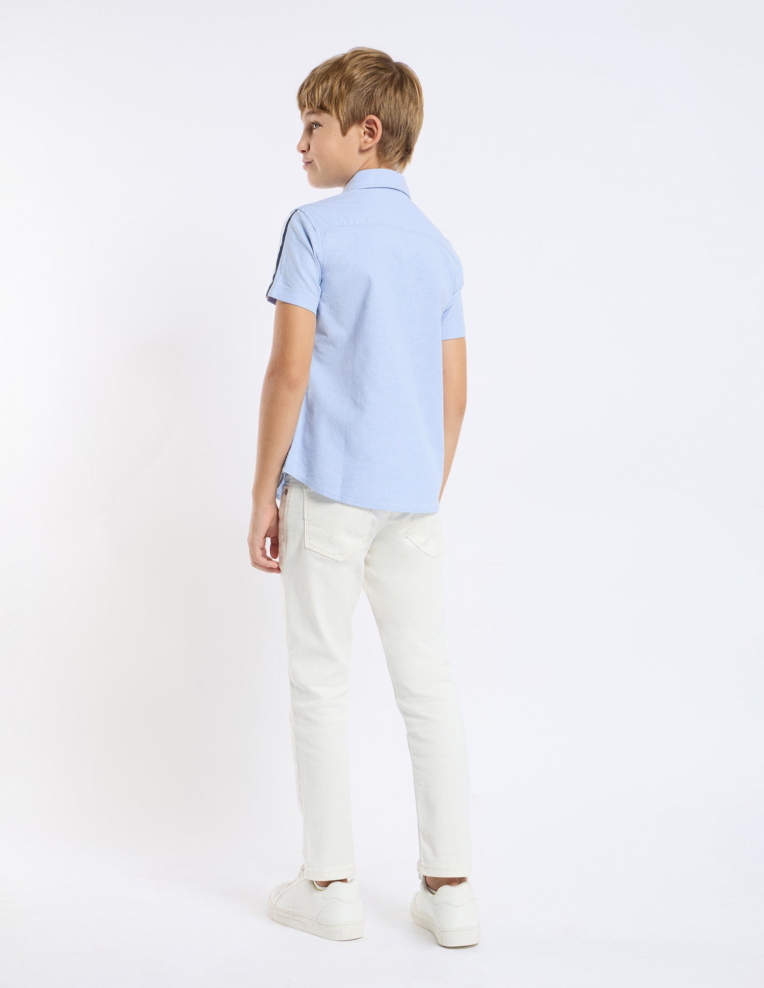 Boys Solid Regular Fit Shirt Light Blue - U.S. POLO ASSN. | Large