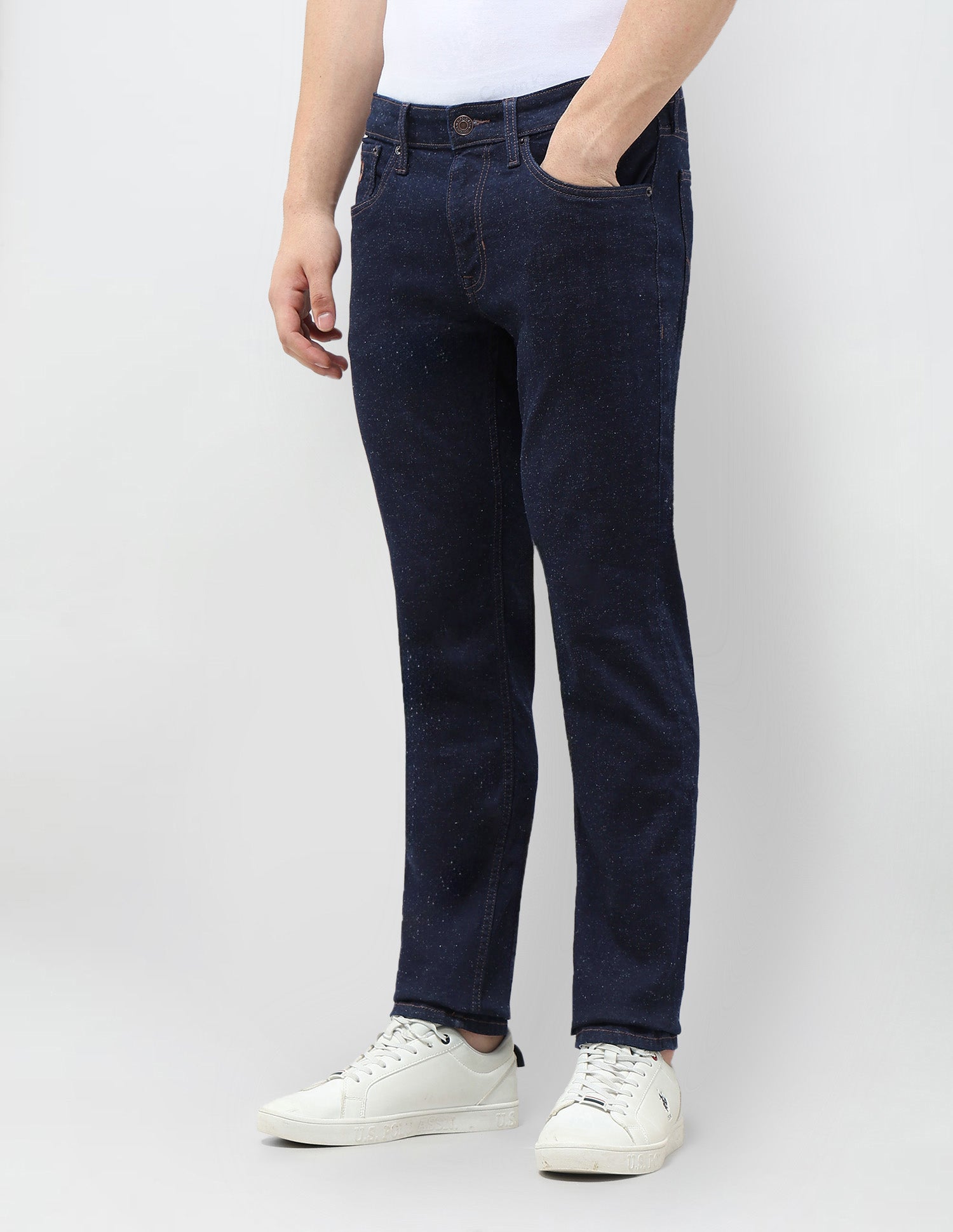 Brandon Slim Tapered Fit Mid Rise Jeans Dark Wash - U.S. POLO ASSN. | Large