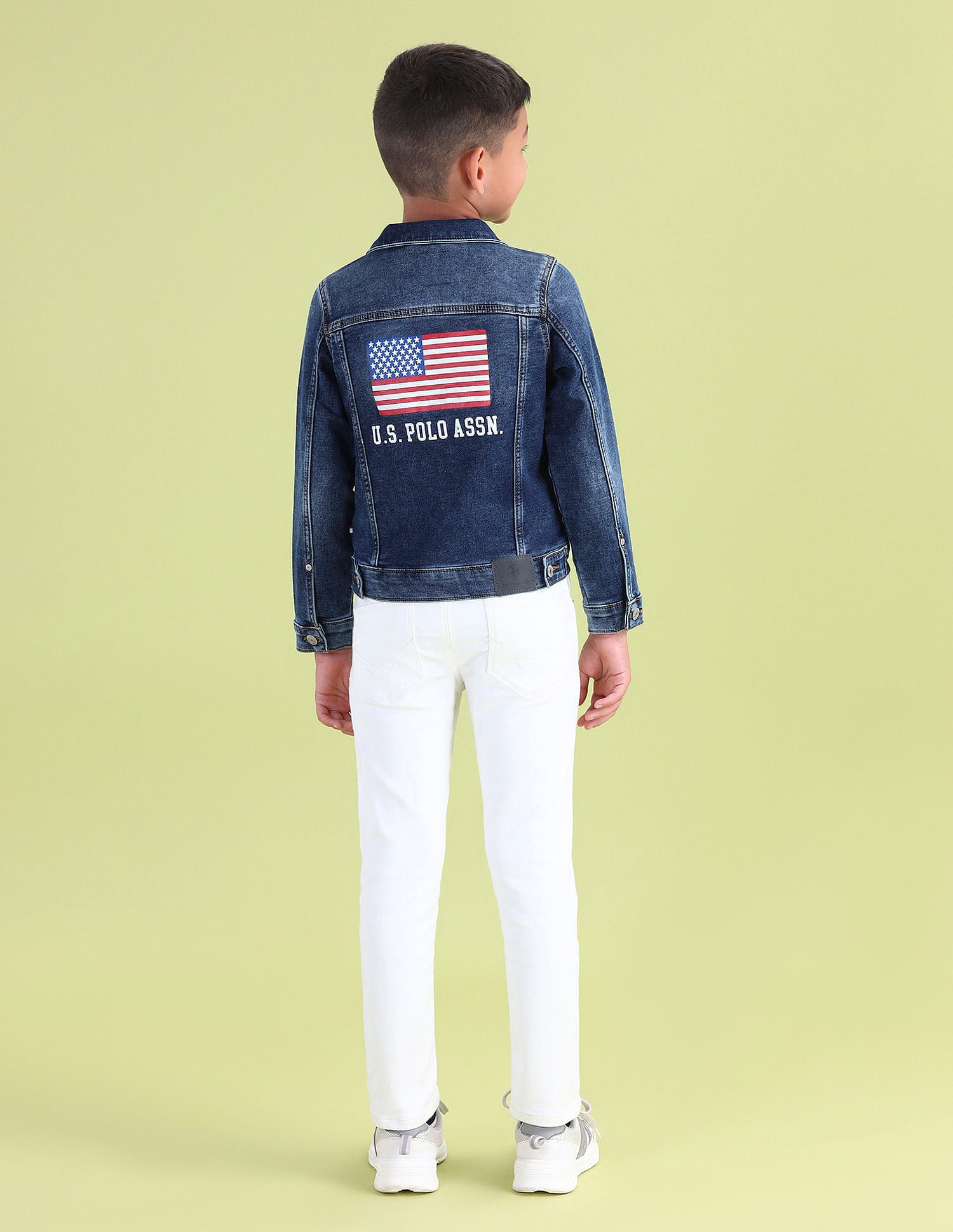 Boys Washed Denim Trucker Jacket Blue - U.S. POLO ASSN. | Large