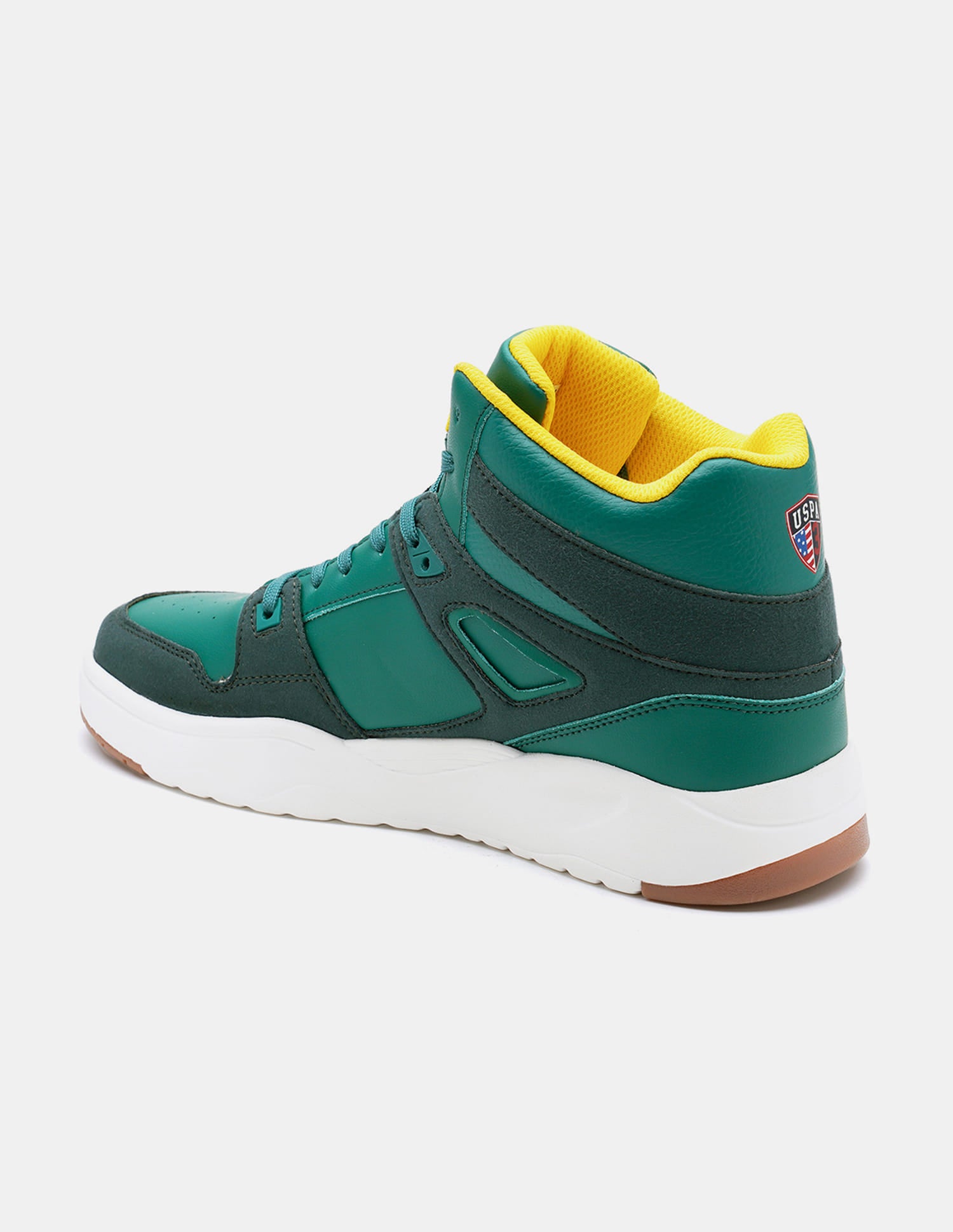Men Bruce Mid Top Sneakers Green - U.S. Polo Assn. India | Large
