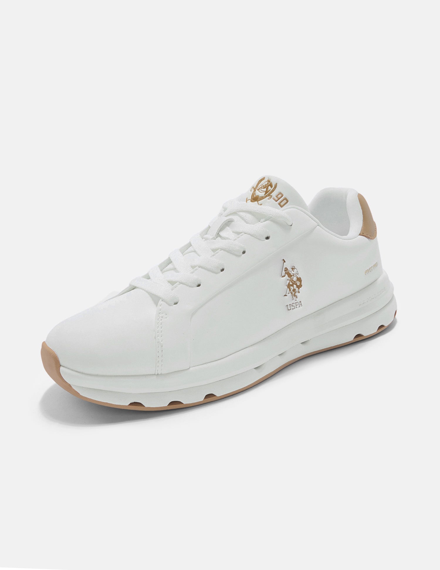 Round Toe Pivot Pro Sneakers Off White - U.S. Polo Assn. India | Large