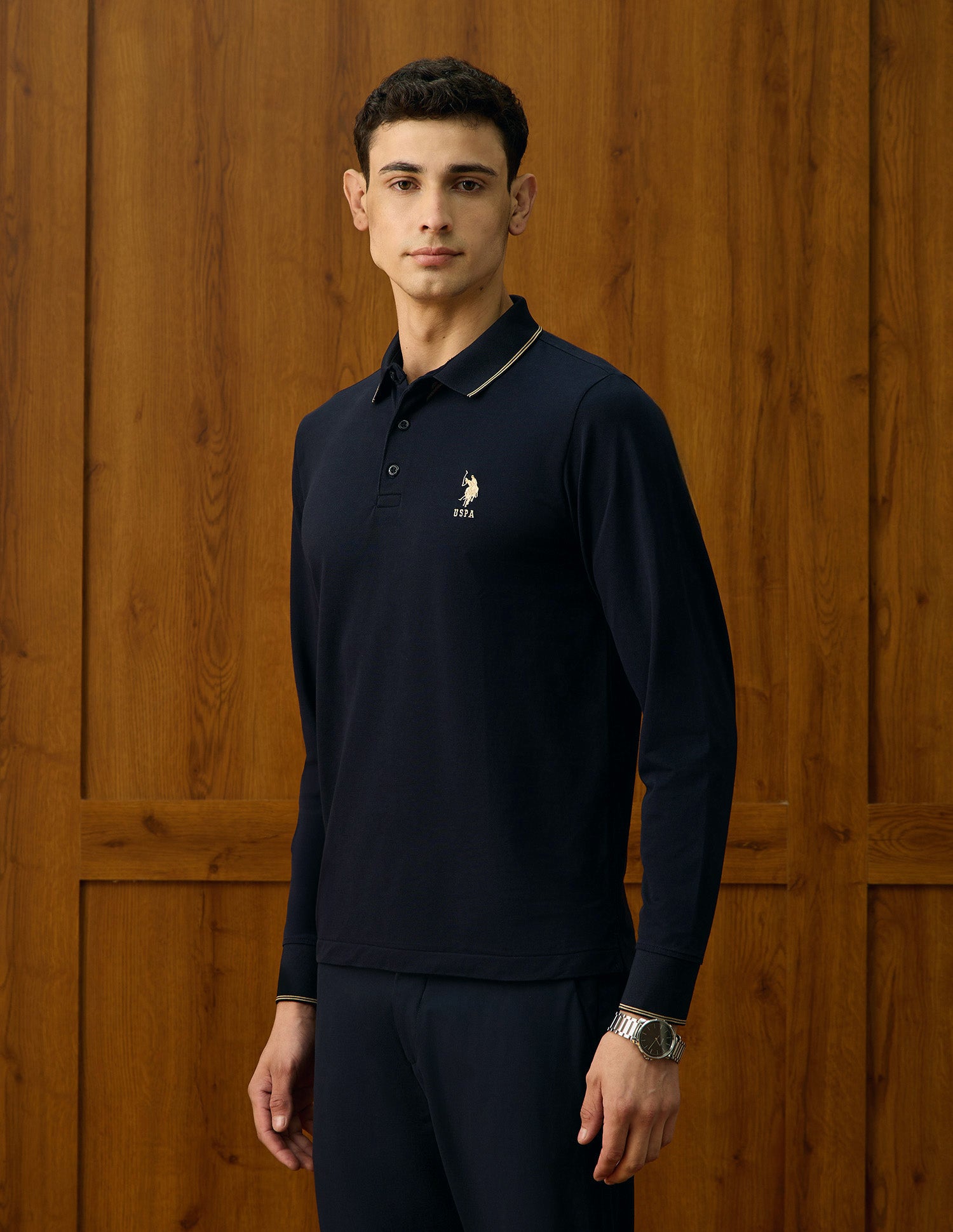 Solid Equestrian Aisle Theater Polo Shirt Navy - U.S. Polo Assn. India | Large