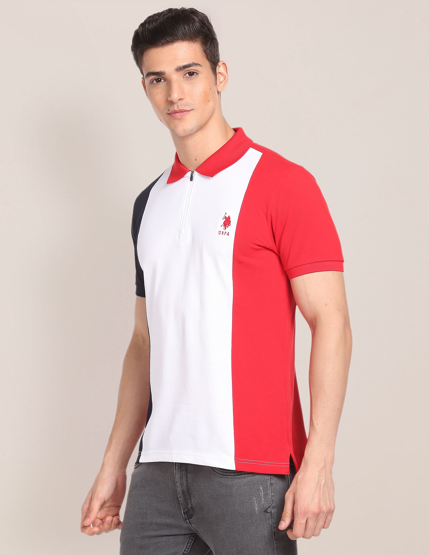 Colour Block Cotton Polo Shirt – U.S. Polo Assn. India