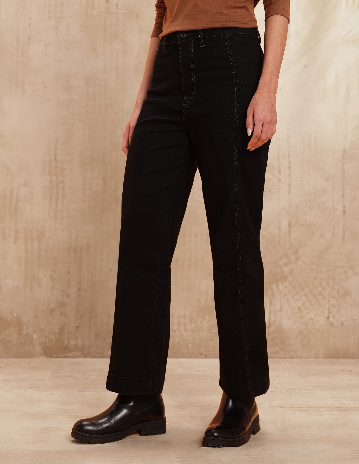 High Rise Straight Fit Jeans Rinse Black - U.S. POLO ASSN. | Large