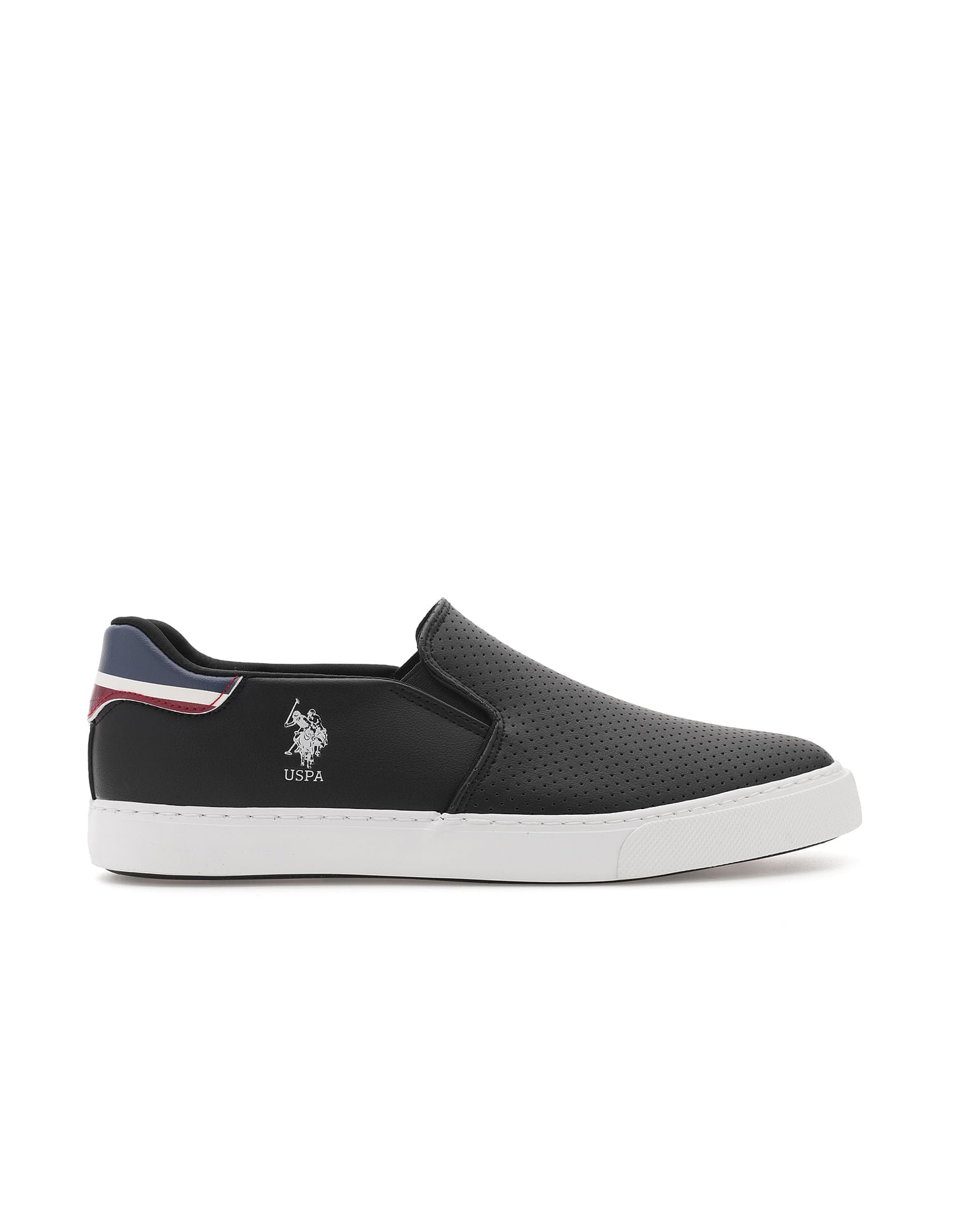 Men Campbell 2.0 Textured Sneakers Black - U.S. Polo Assn. India | Large