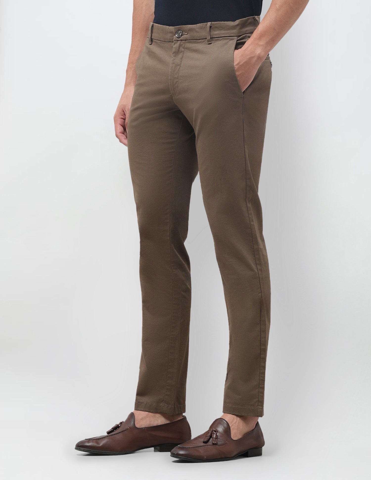 Denver Slim Fit All Over Printed Trousers Brown - U.S. Polo Assn. India | Large