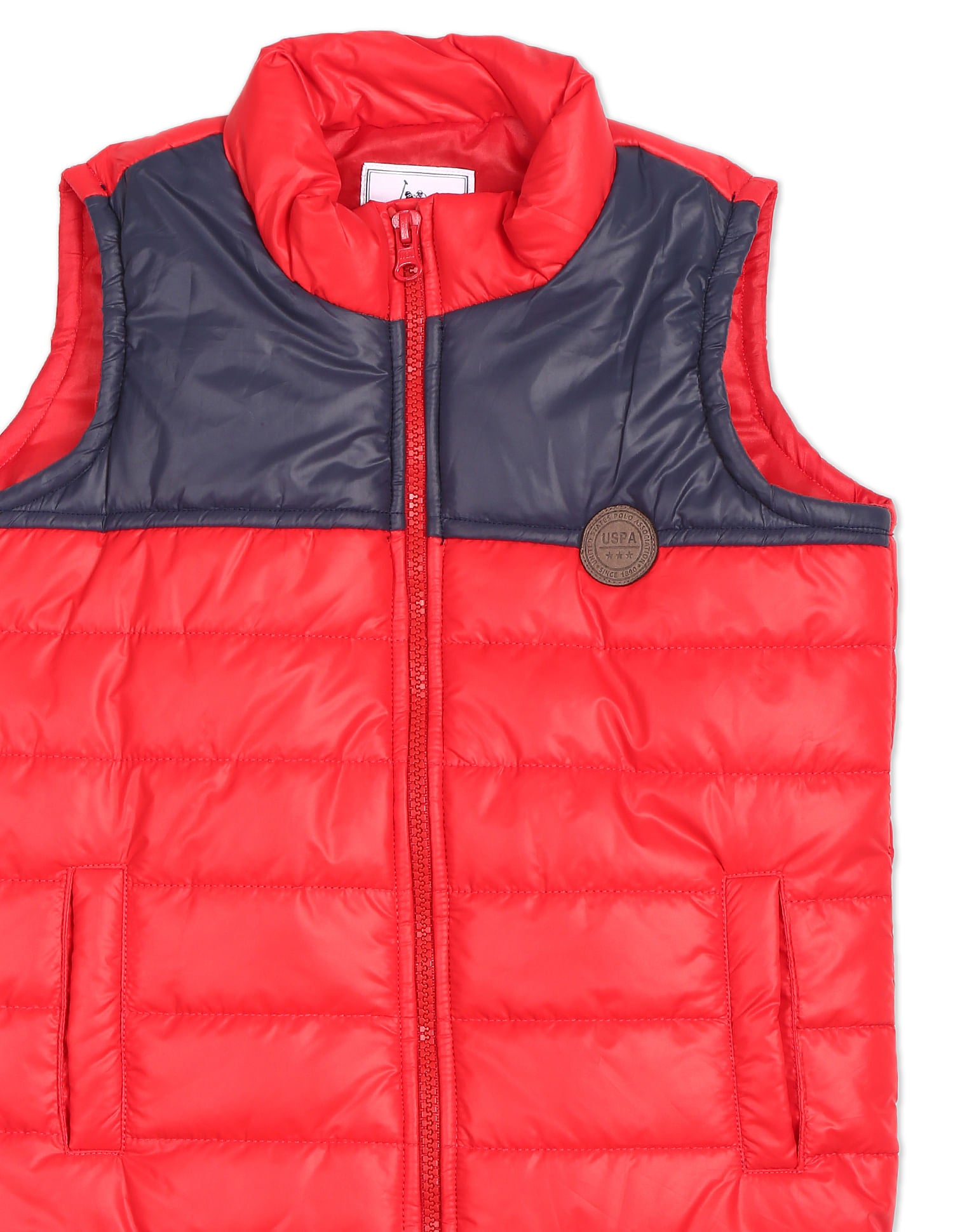 High Neck Sleeveless Jacket Red - U.S. POLO ASSN. | Large